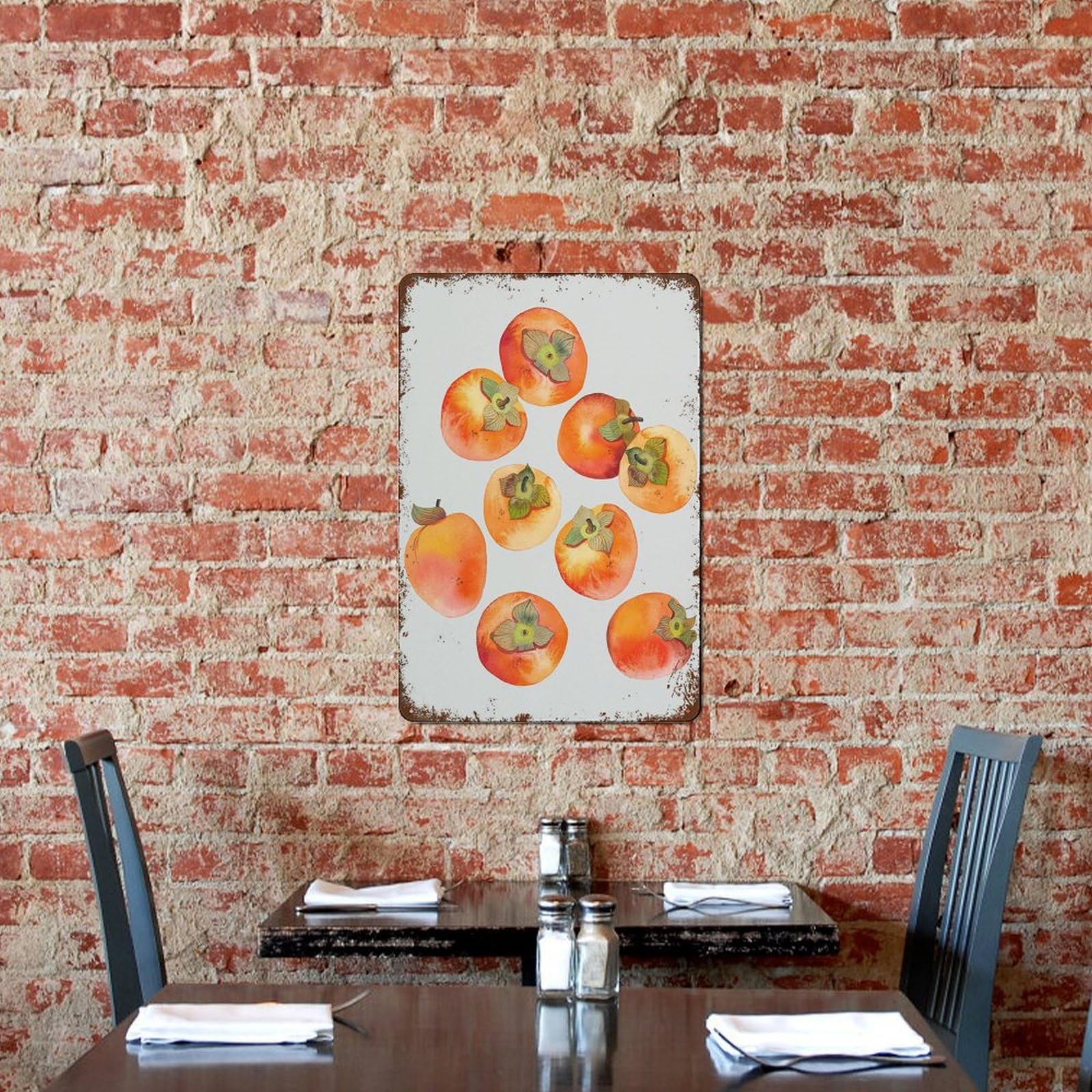 Amazon.co.jp: 柿 水彩 果物 水彩画 植物アート 柿 ポスター 装飾