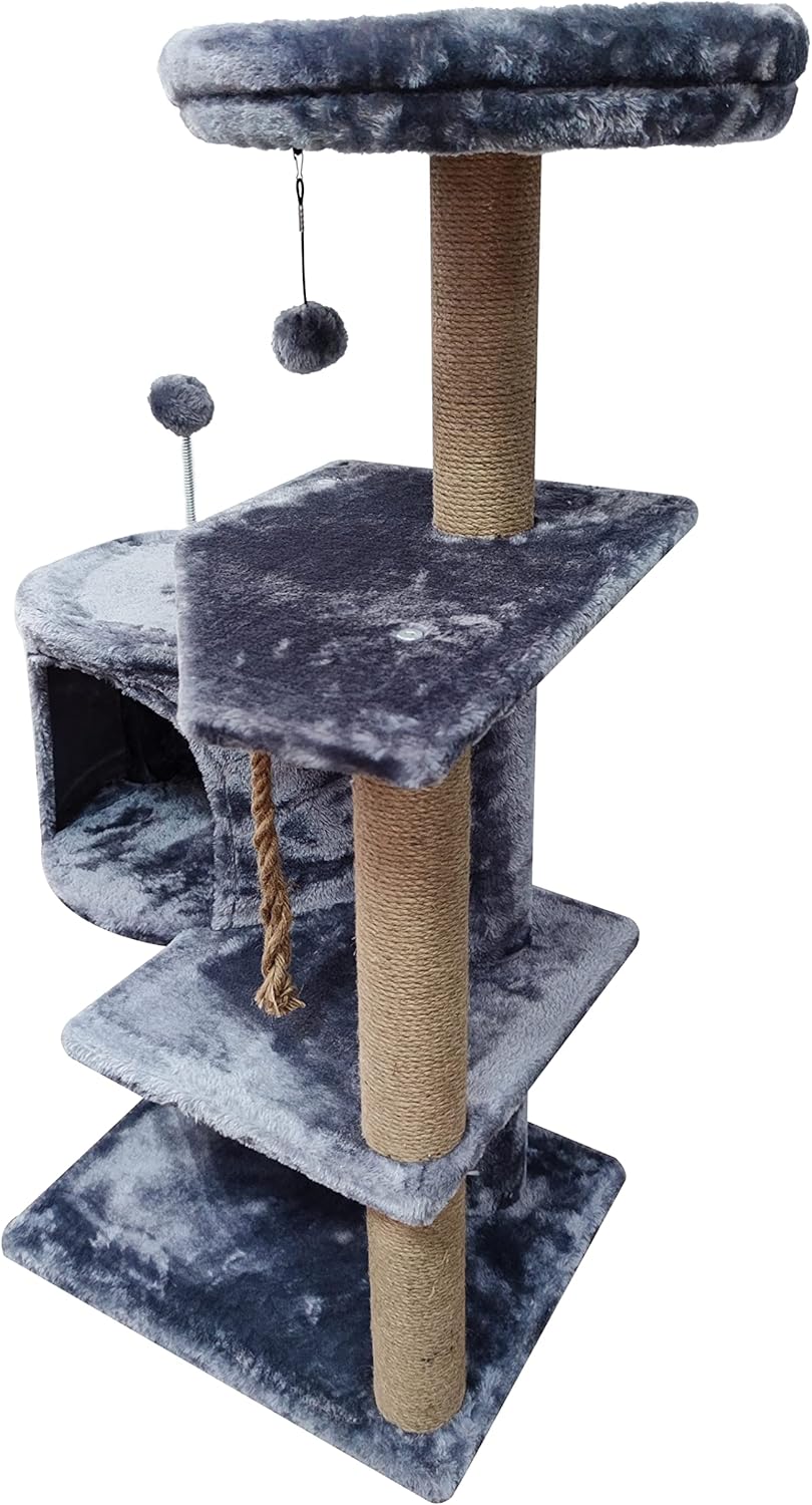 TINWEIUS 01A Cat Tree Scratching Toy Activity Centre Cat Tower Furniture Scratching Post : Pet Supplies
