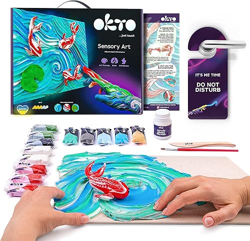 Kit de arte "Koi Carps" Arte y manualidades Pintura DIY con arcilla de modelado Kit de arcilla para pintar Kits de pintura para adultos para