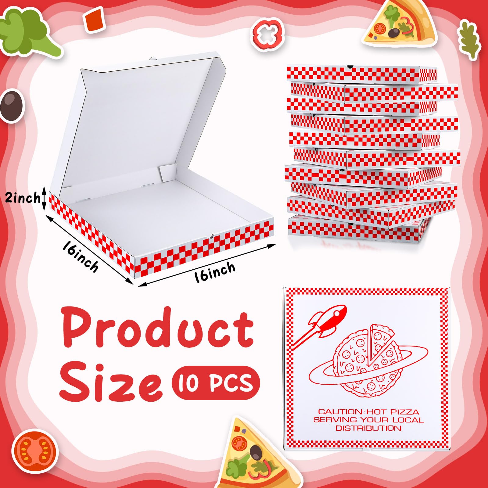 Aviditi Extra Large Pizza Boxes 16 Inch - 16 L X 16 North Macedonia - View #8