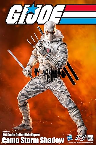 Miniatura 3 de ThreeZero G.I. Joe Camo Storm Shadow Figura coleccionable a escala 16 FigZero, multicolor