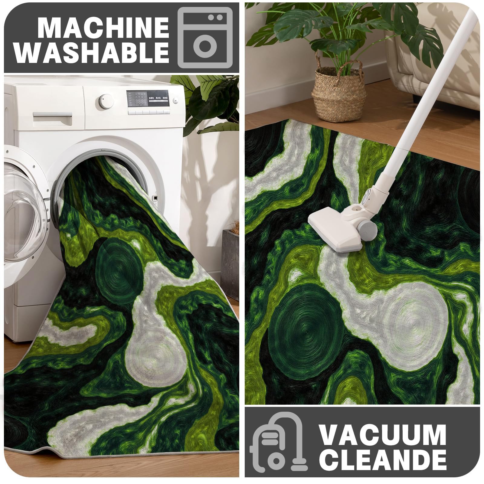 Paillasson Entree Interieur et Exterieur 80x120cm - Tapis Rétro Abstrait antidérapant - Tapis en flanelle résistant et Absorbant la saleté - Lavable en Machine - Cercles Abstraits Concentriques