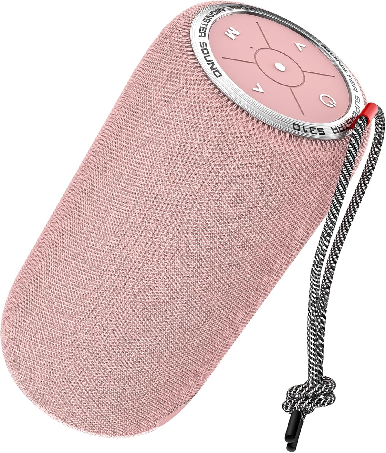 Monster S310 Upgraded Bluetooth Speaker, Portable Bluetooth Speaker, 30W True Wireless Stereo Pairing with deep bass, IPX6 Waterproof, Bluetooth 5.2 Built-in Mic, 24H, for Family Outdoor, Pink