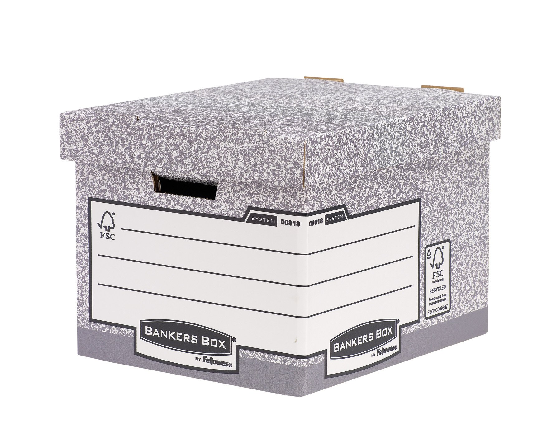 Fellowes 0081801 - Bankers Box System Heavy Duty Storage Box Grey PK10