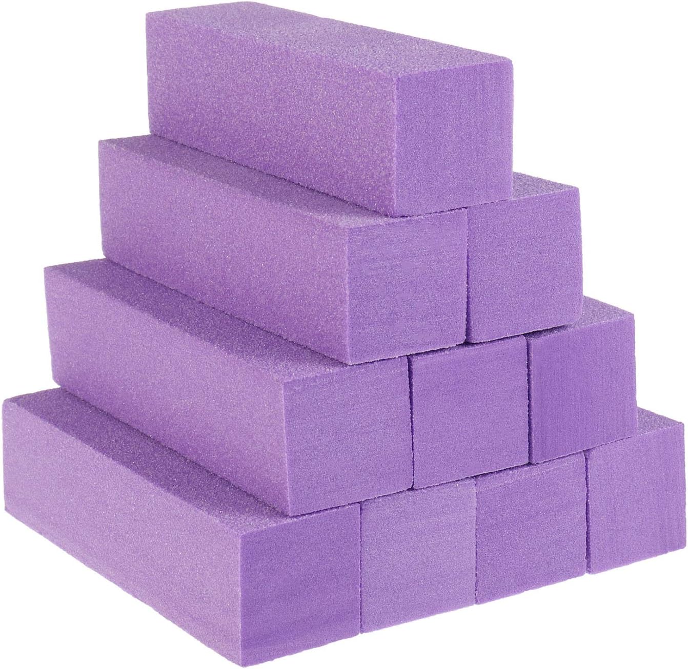 upain 10 Pcs Nail Buffer Block for Gel Natural Acrylic Nails,Professional Sanding Blocks 120 Grit Salon Nail File Sanding Blocks Nails Manicure Care Kit (Purple)