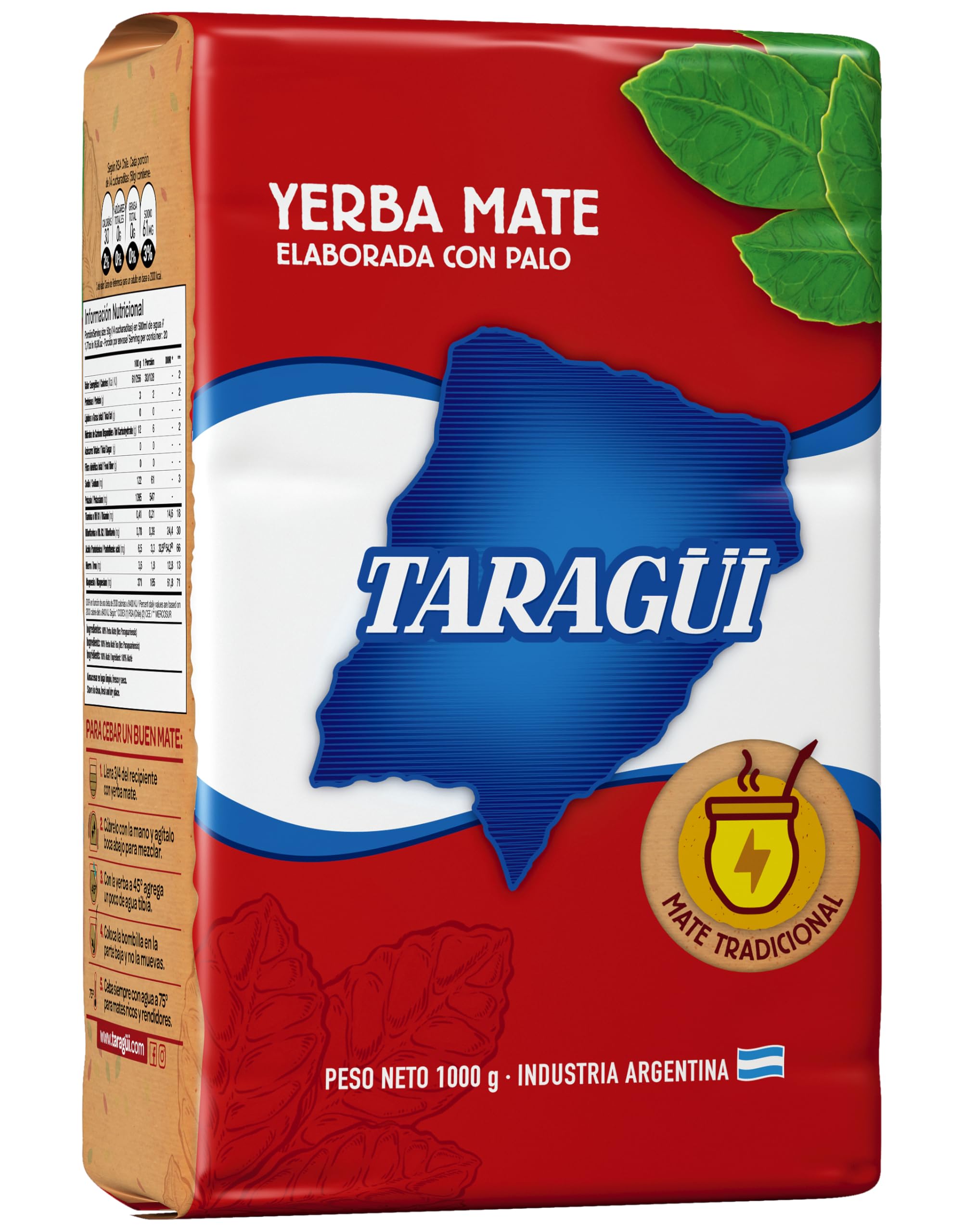 Taragüi Yerba Mate con Palo - 1000 gr