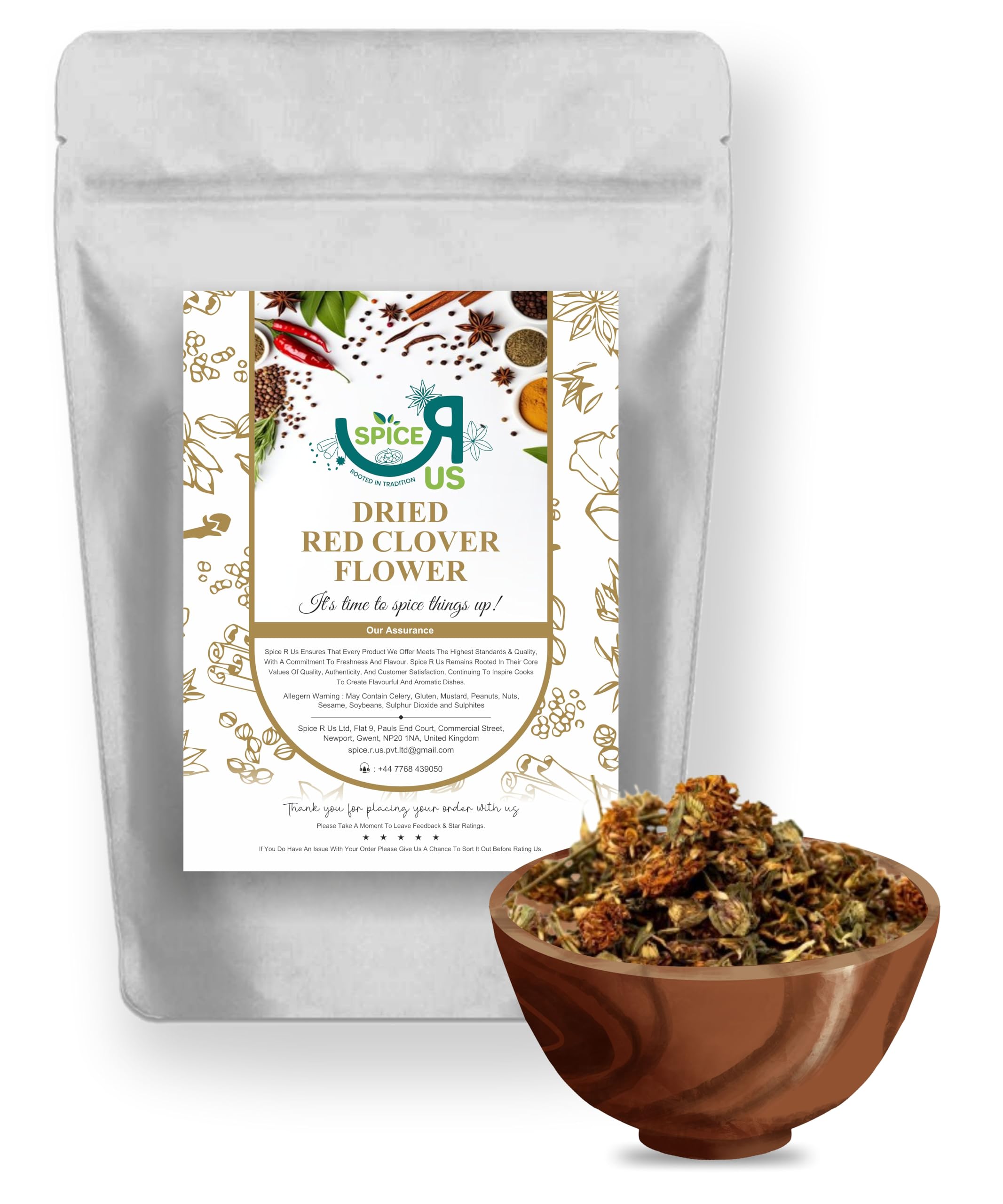Red Clover Dried Flowers Whole, Premium Quality 50g-1900g (90g)