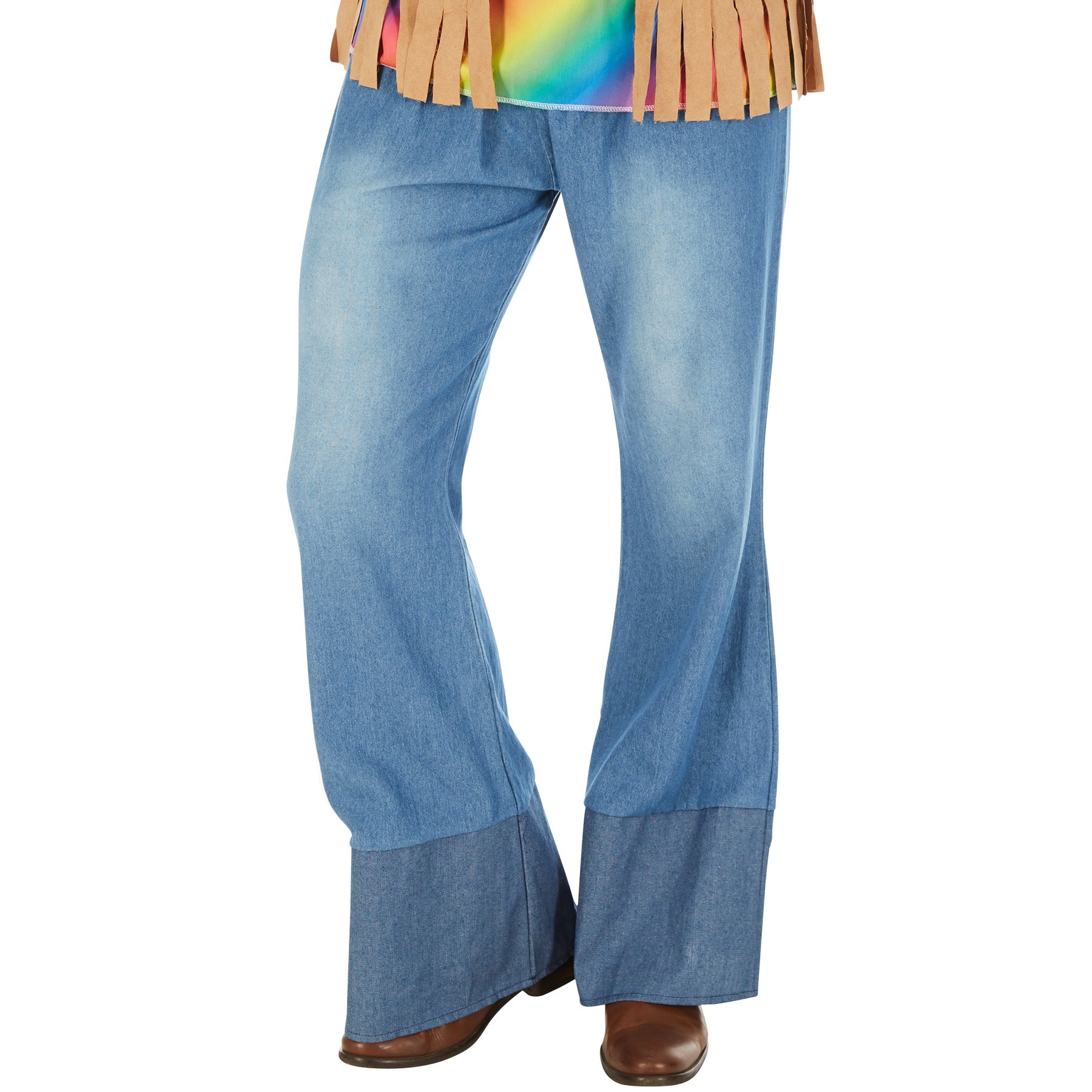FIESTAS GUIRCA Costume da Bambina Happy Hippie - Completo Infantile Anni 70 con Fascia per Testa, Camicia Multicolore Tie-Dye, Gilet e Pantaloni per Bambine di 5-6 Anni