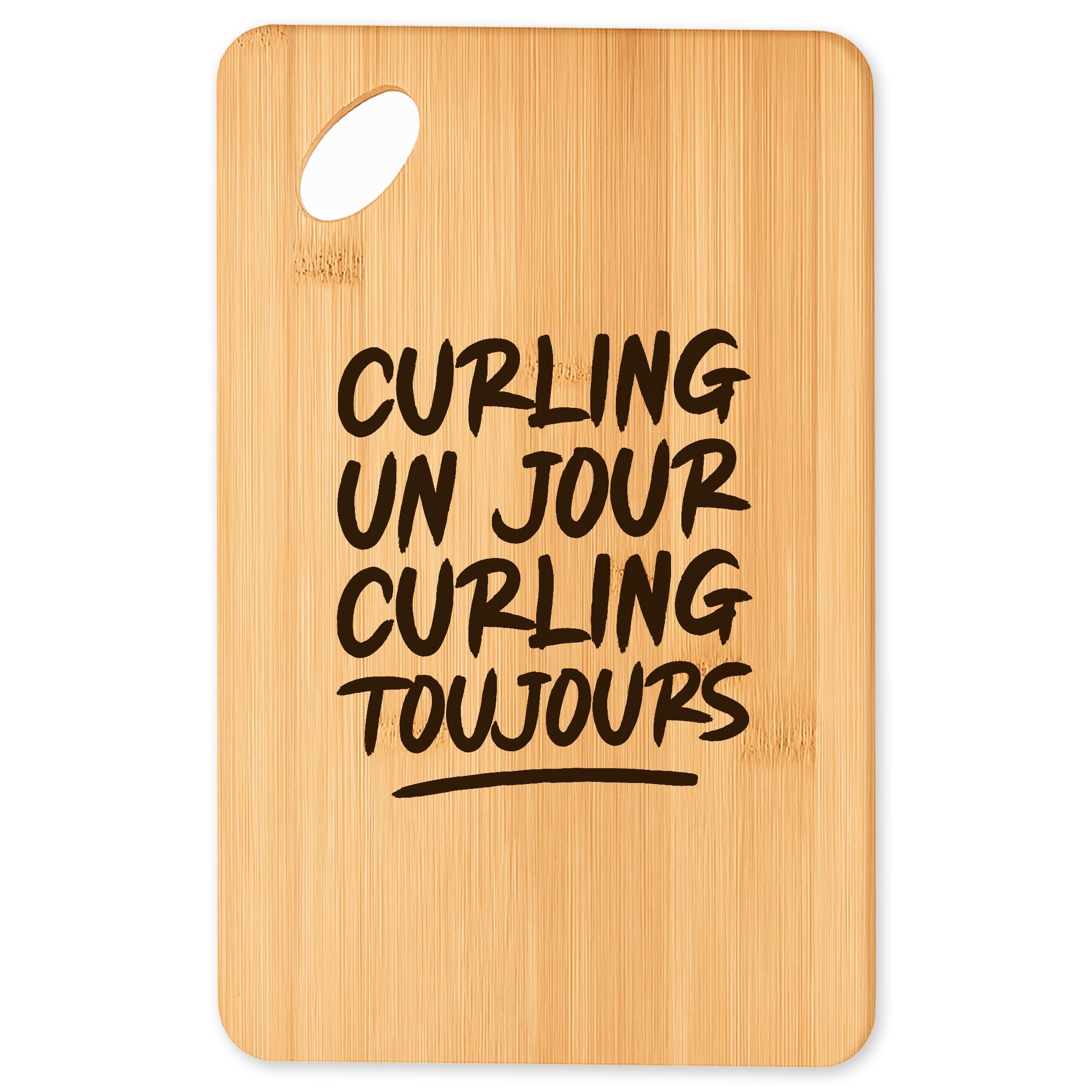 Planche à découper de haute dureté en bambou avec plateau apéro intégré