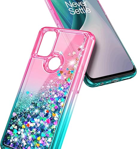 Miniatura 5 de NZND Funda para OnePlus Nord N10 5G con protector de pantalla de vidrio templado (cobertura completa), bonita funda para teléfono para mujeres y