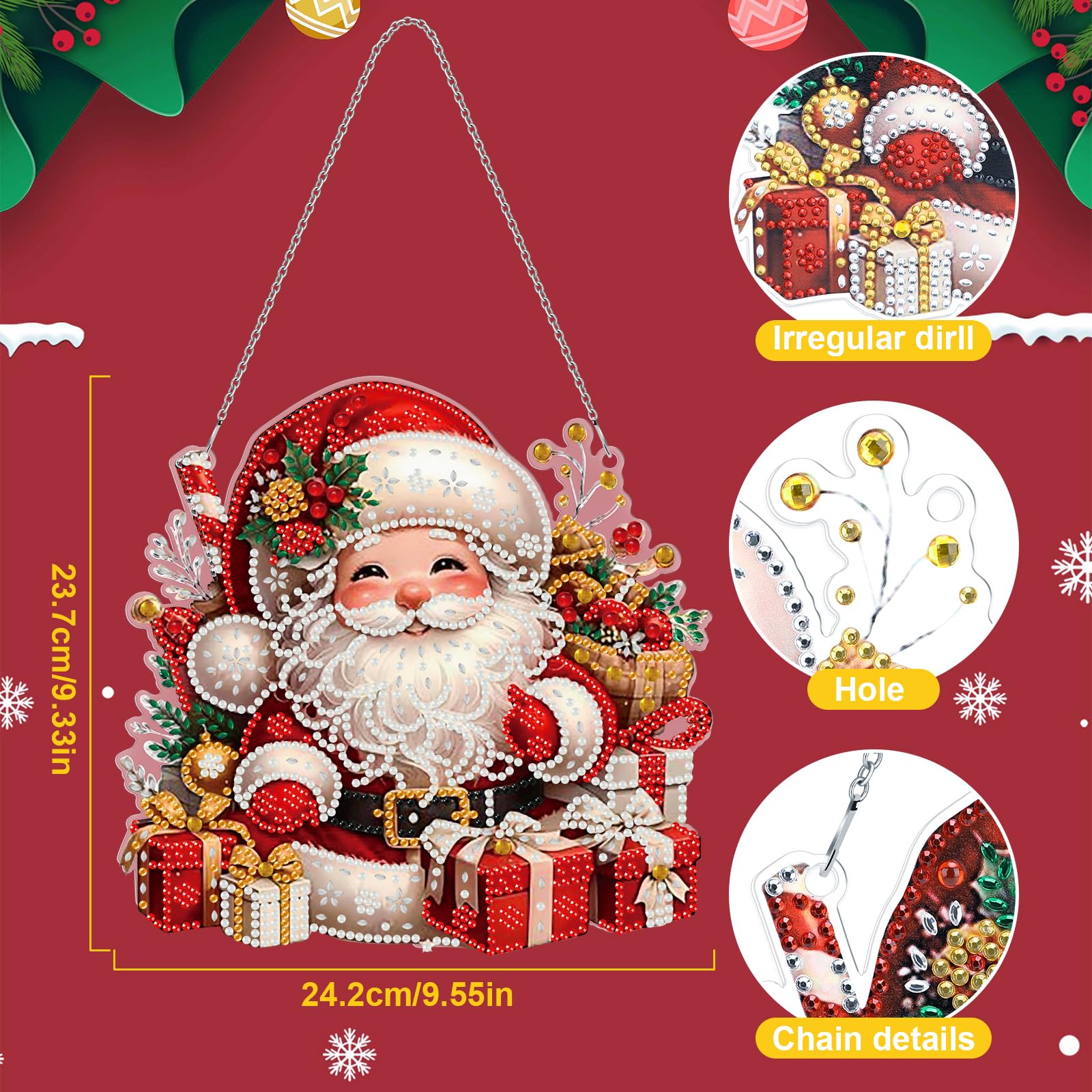 Amazon.co.jp: MUNORIAYクリスマスダイヤモンドアートハンギングキット