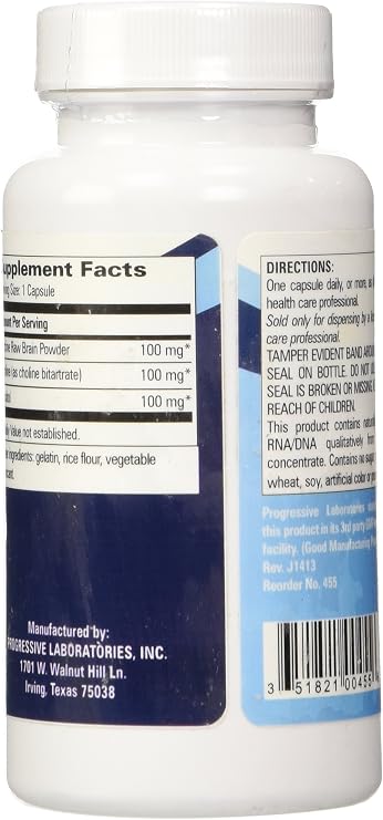 Progressive Labs Brain Concentrate Supplement, 90 Count