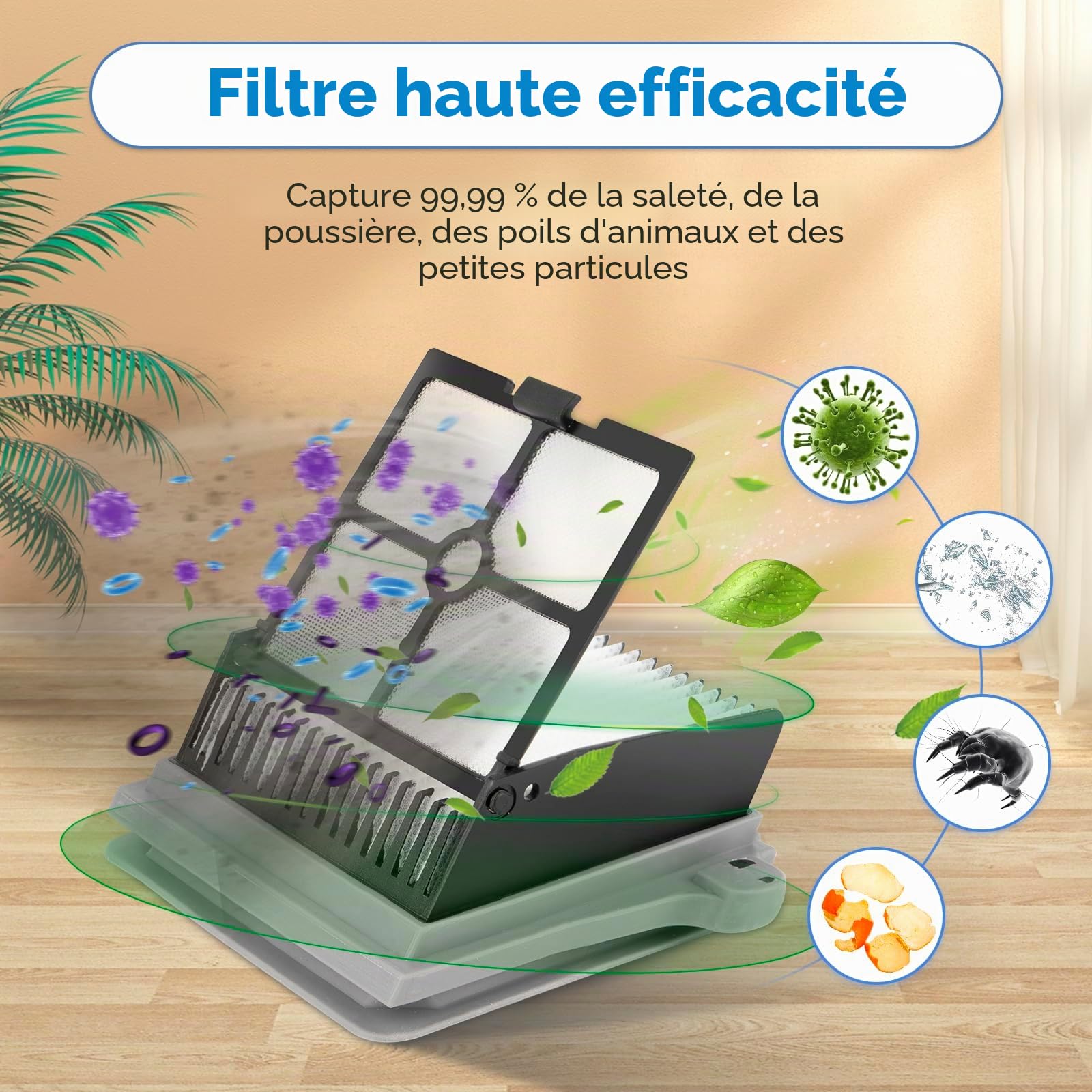 【Version 2, rouleau amovible】(6 pièces) S7 Pro rouleaux brosses et filtres HEPA pour aspirateur Tineco Floor One S7 Pro, Floor One S6, 3 rouleaux et 3 filtres (à l'exception de la poignée)