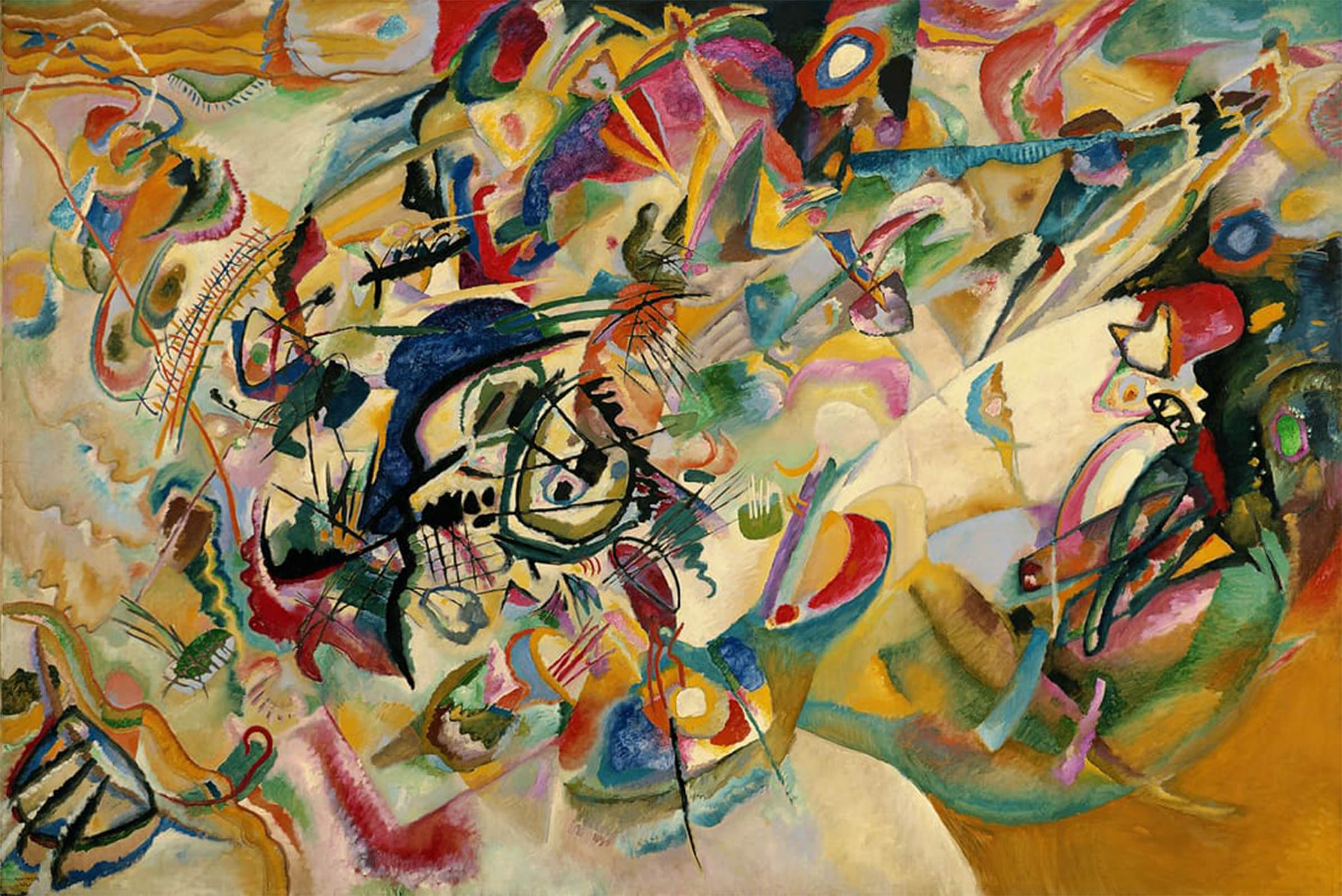 POSTERIIk Famous Modern Artwork Art Mural Composition by Wassily Kandinsky Oil Paintings Pictures for Home Decor 60x90cm