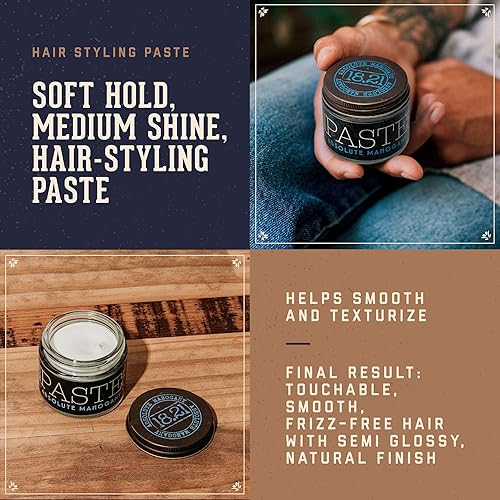 Miniatura 2 de 18.21 Man Made Hair Styling Products Pomade, Wax, Clay & Paste, 2 oz
