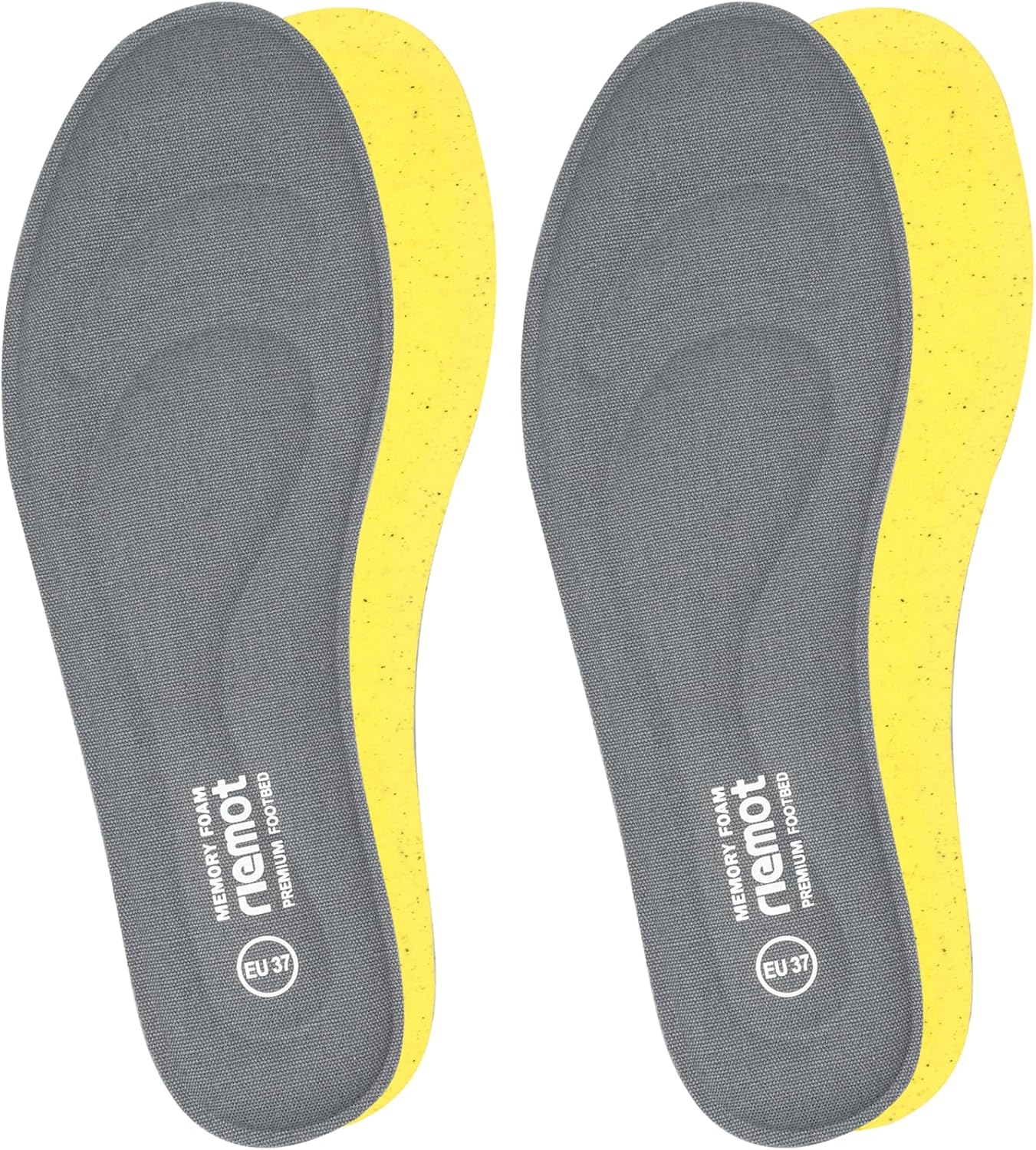 Amazon.com: riemot 2 Pairs Memory Foam Insoles for Men Replacement Shoe ...