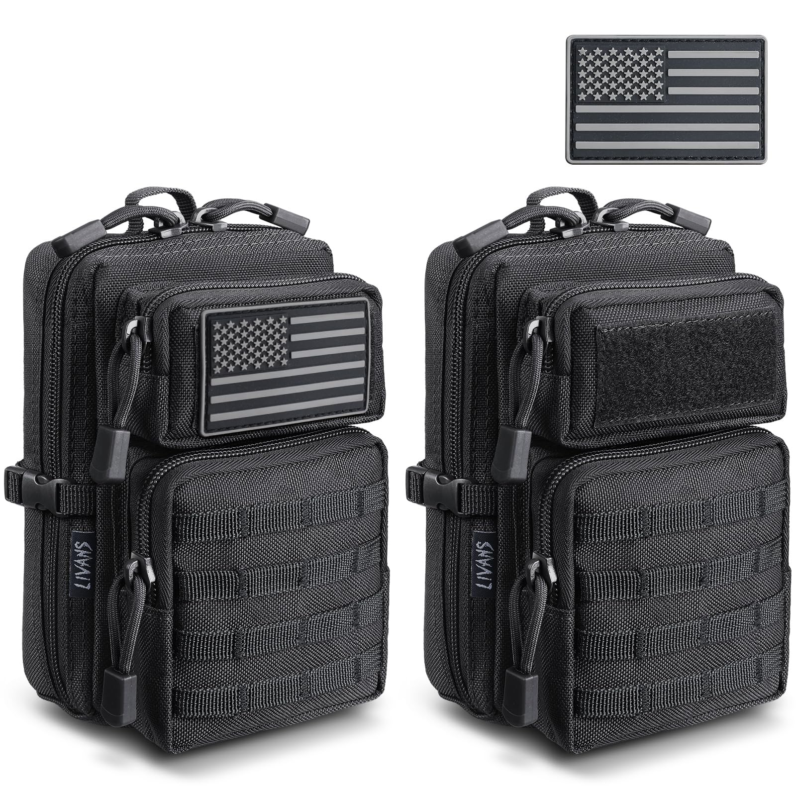 LIVANS EDC Pouch, MOLLE Tactical Small Tool Bag for Ifak & Outdoor Gear