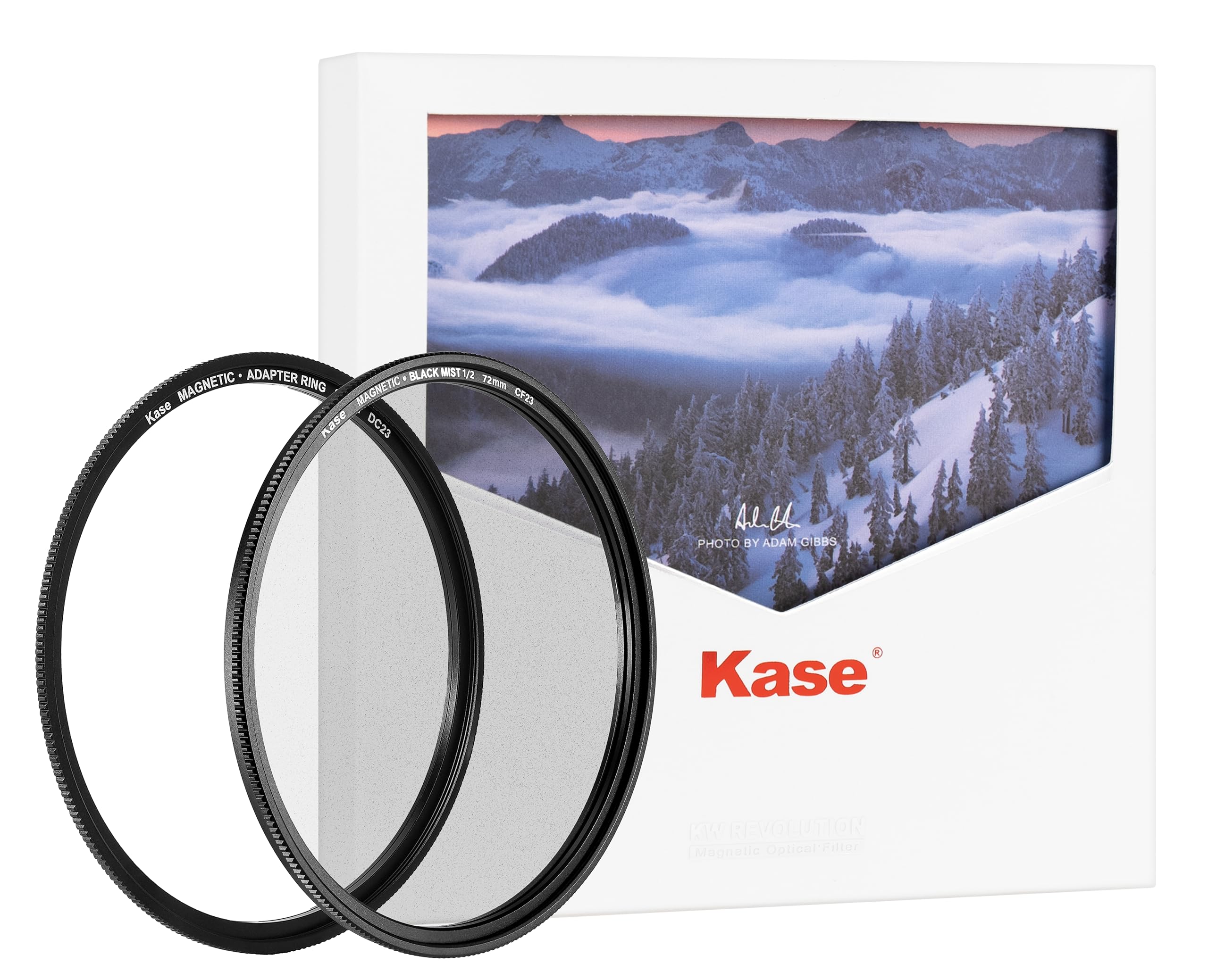 Kase Wolverine Black Mist 1/2 Filter + Magnetischer Adapter 82 Mm – Soft Focus, Stoßfestes Hartglas