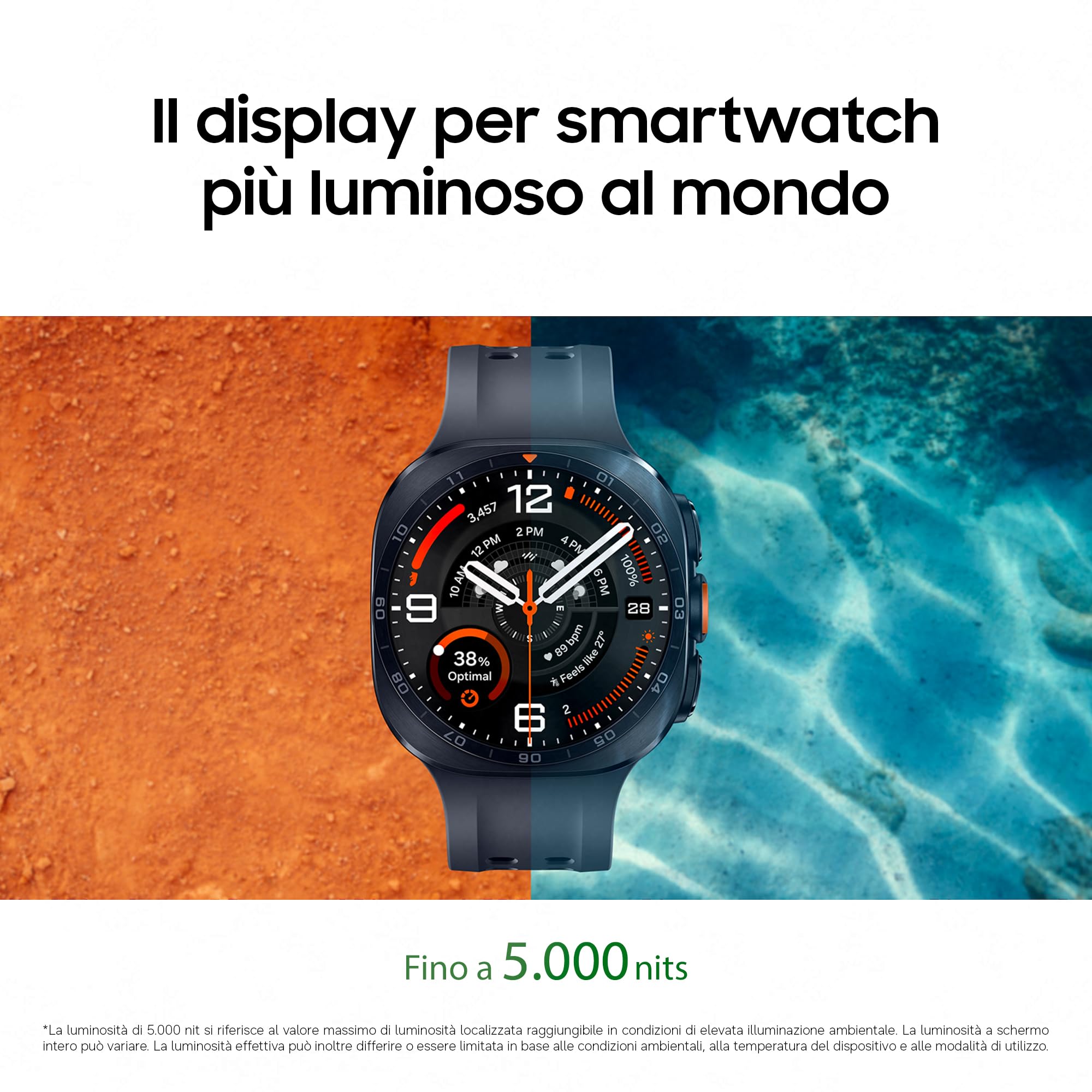 Samsung Galaxy Watch Ultra2, 47mm, Titanium Gray, LTE [Versione Italiana] | Design Resistente, 800mAh, IP69K, Luminosità 5000nit, Trail Run, Diving,10 ATM, SOS, Punteggio Energetico, Benessere Cardiaco