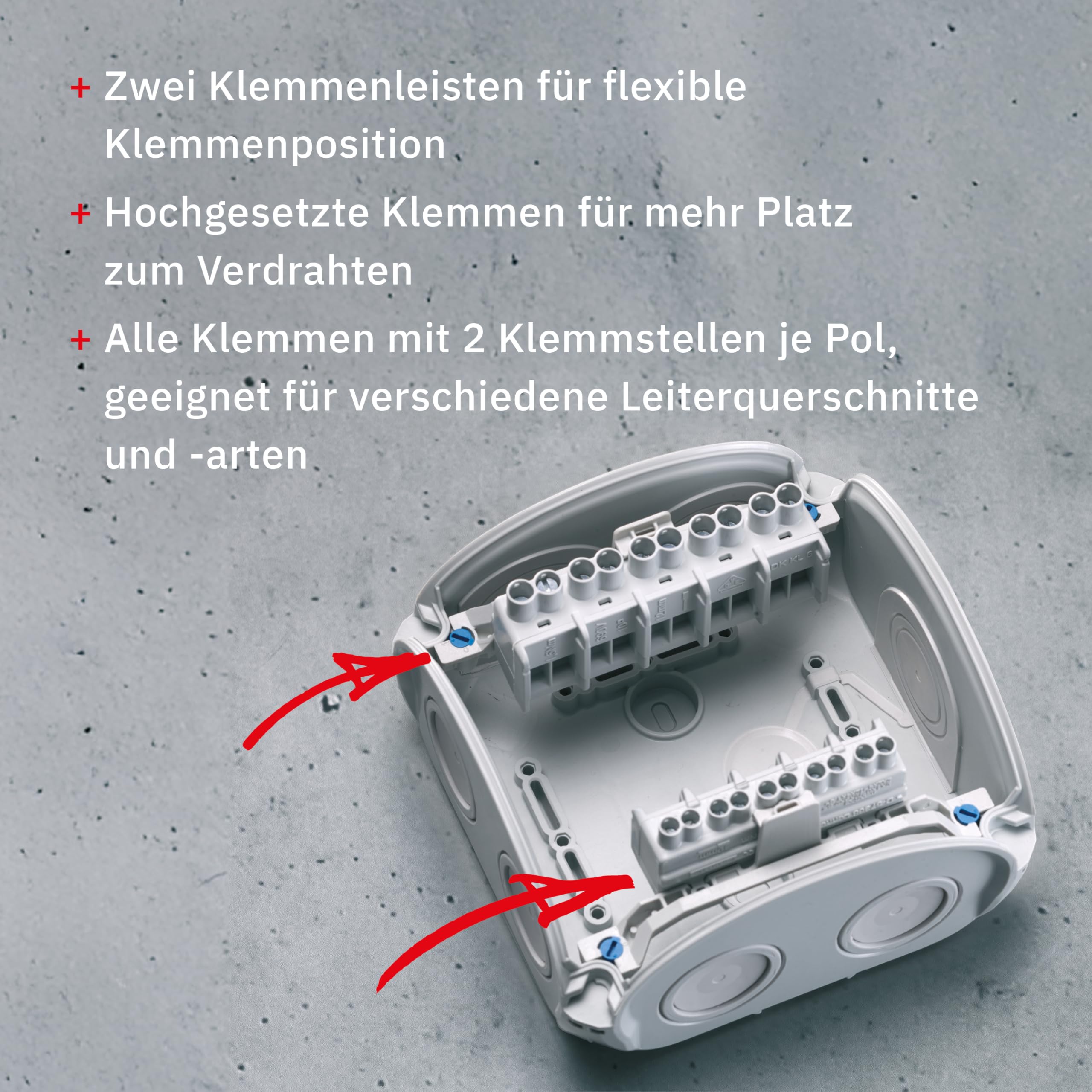 Hensel cavo cassetta di derivazione Dk 2525 G 6 – 25qmm Dose, Alloggiamento per montaggio a parete/soffitto 4012591125082