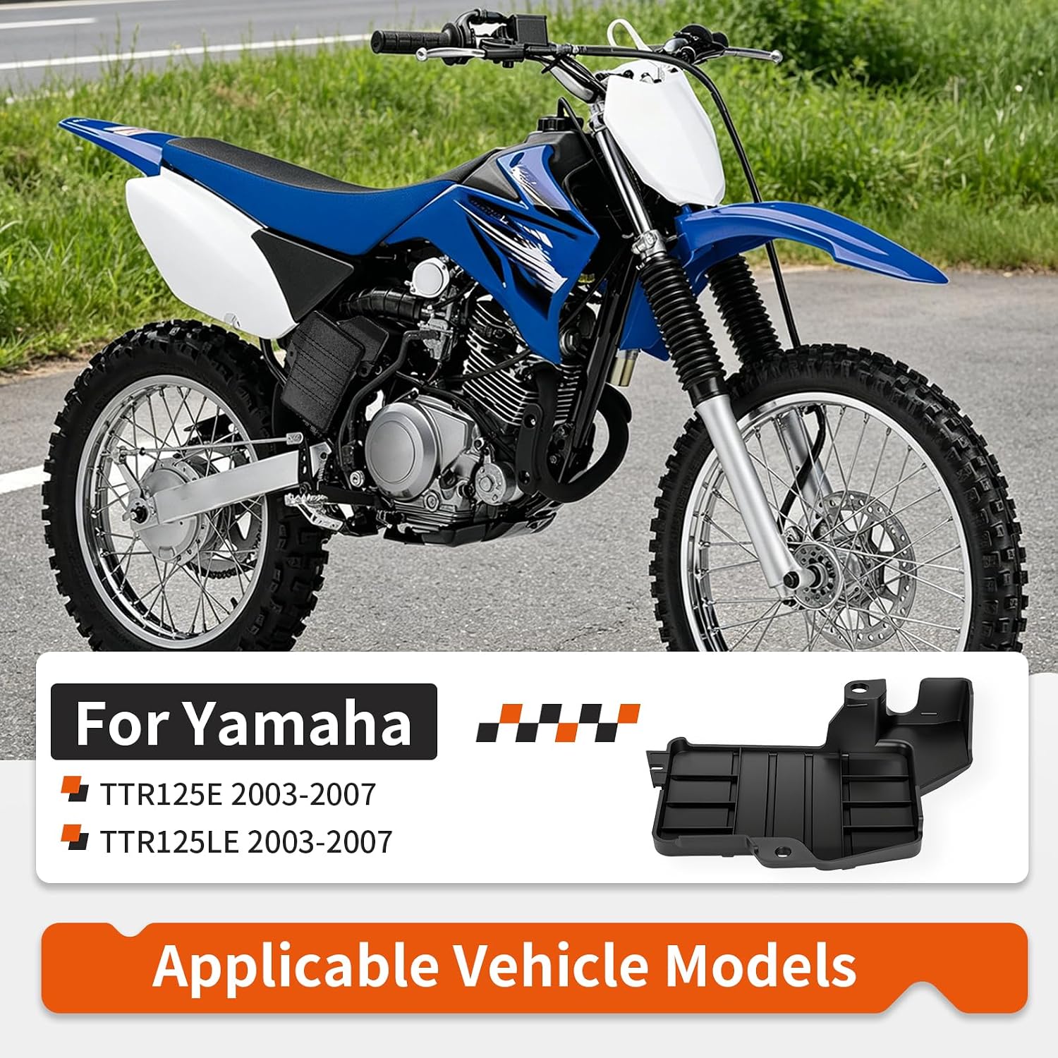 Battery Cover For Yamaha TTR125E TTR125LE 2003-2007 5HP-82129-00-00 5HP-82129-01-00