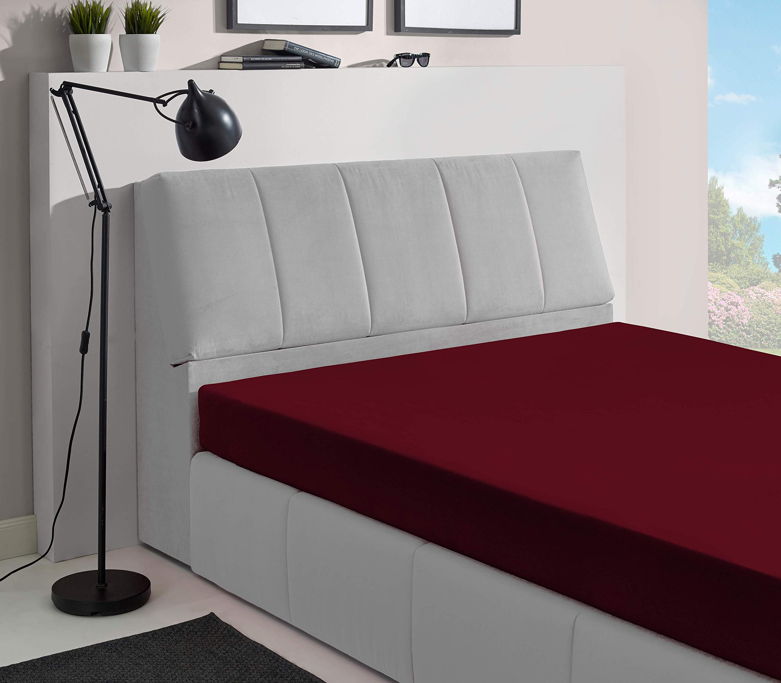 EXKLUSIV HEIMTEXTIL Badstof hoeslaken, 140-160 x 200 cm, 80% katoen, 20