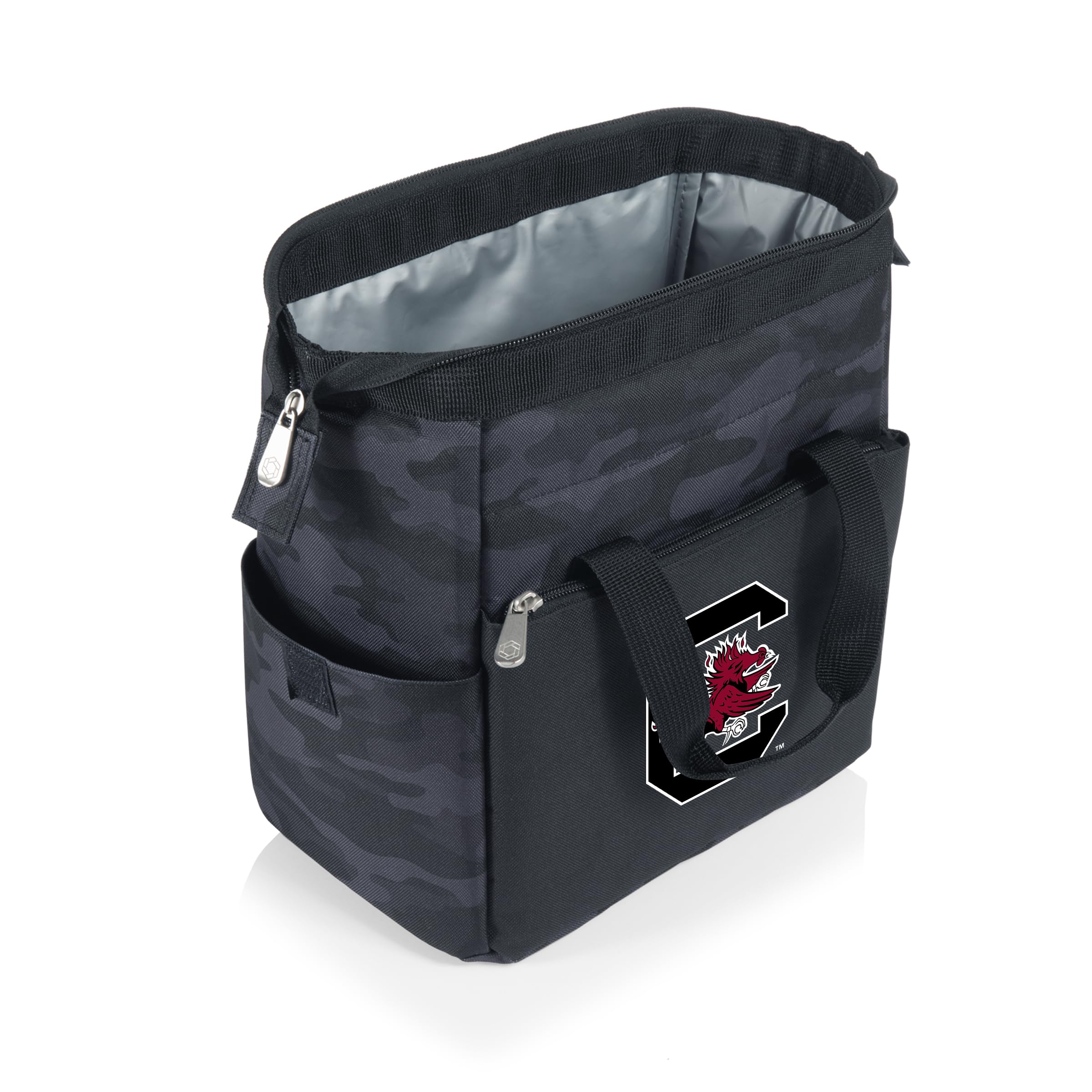 Picnic TIME NCAA South Carolina Gamecocks On The Go Lunch Bag Cooler, Soft Cooler Lunch Box, Insulated Lunch Bag, (Black Camo)