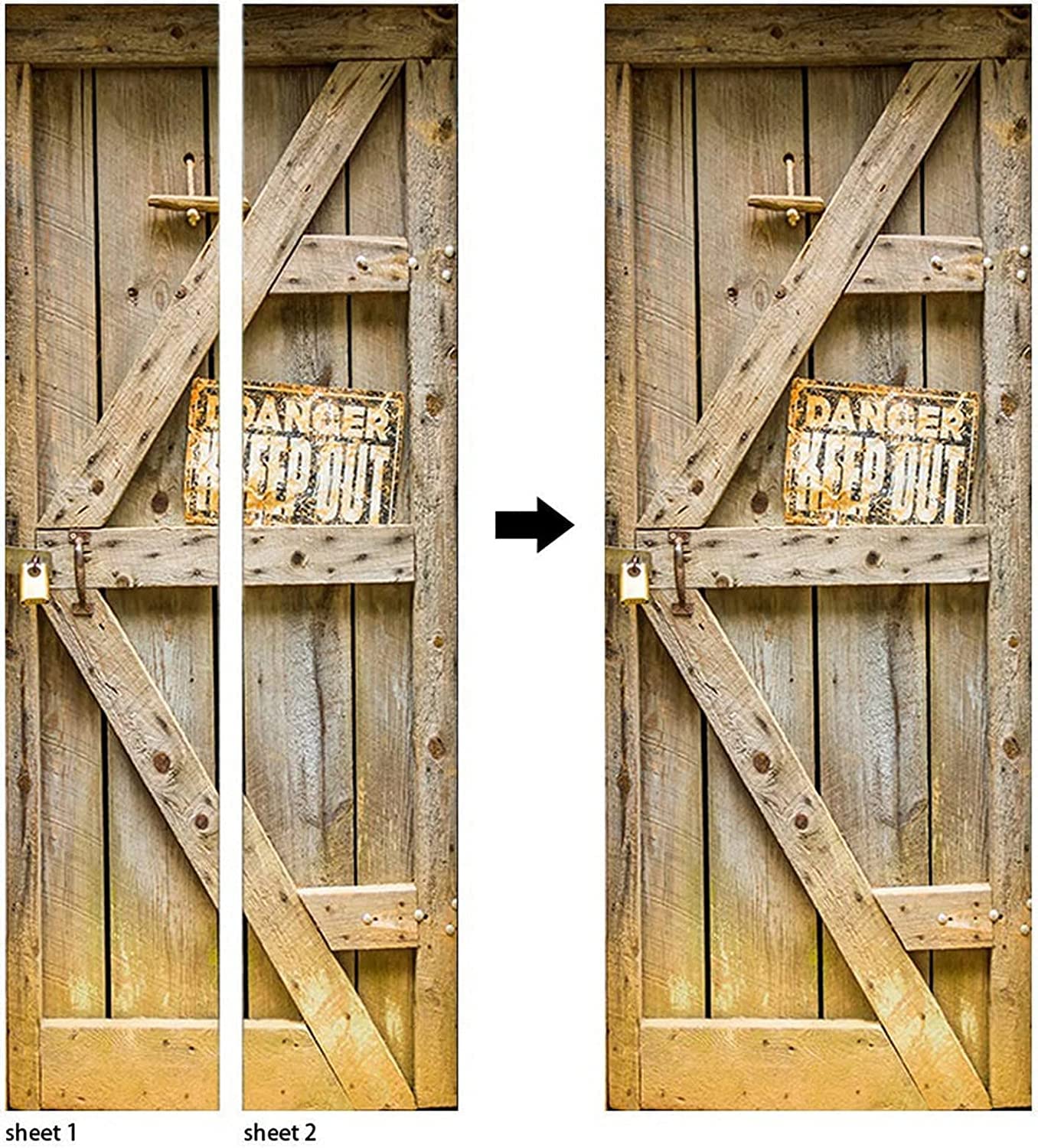 3D Motif Géométrique Abstrait Porte Papier Peint Auto-Adhésif Porte