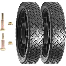 Lawn Mower Wheels 8"Wheels for Push Mower Wheel kits - Universal 8" Lawn Mower Wheels with 1-1/4" Width Hub and 1/2" Bearings - Fit for Standard Lawn Mowers, Generators and MoreSet of 2