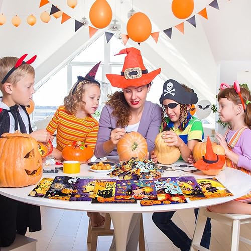 Miniatura 8 de WorldBazaar Rompecabezas de Halloween para niños de 4 a 8 años, paquete de 24 mini rompecabezas de truco o trato para bolsas de regalos, regalos de