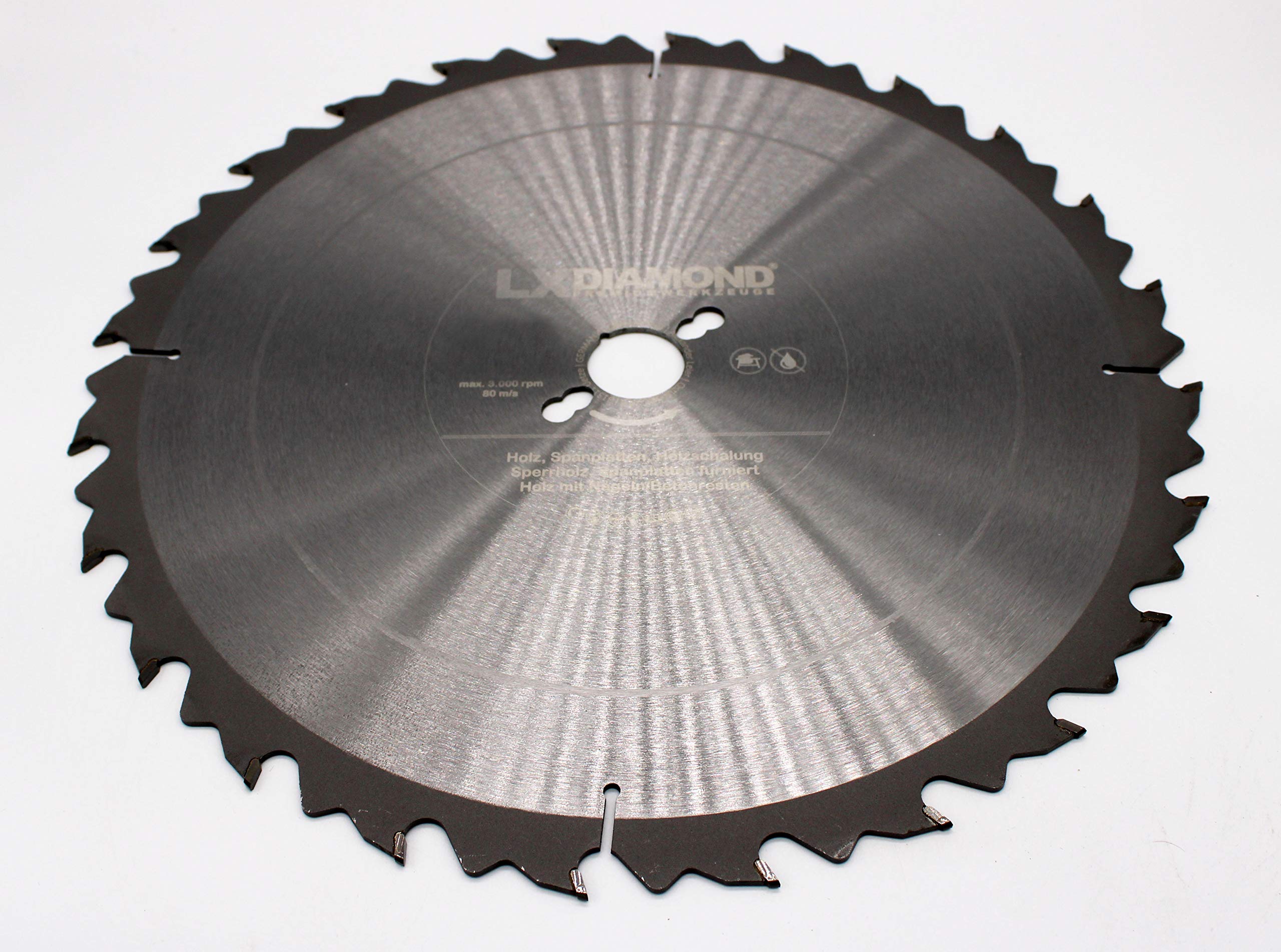 HM Hartmetall Kreissägeblatt 450mm x 30,0mm Z36 Premium Sägeblatt Nagelfest Trapezzahn für Bauholz zum Sägen mit Wippsäge Tischkreissäge Kreissäge Kappsäge Brennholzsäge Tischsäge 450 mm