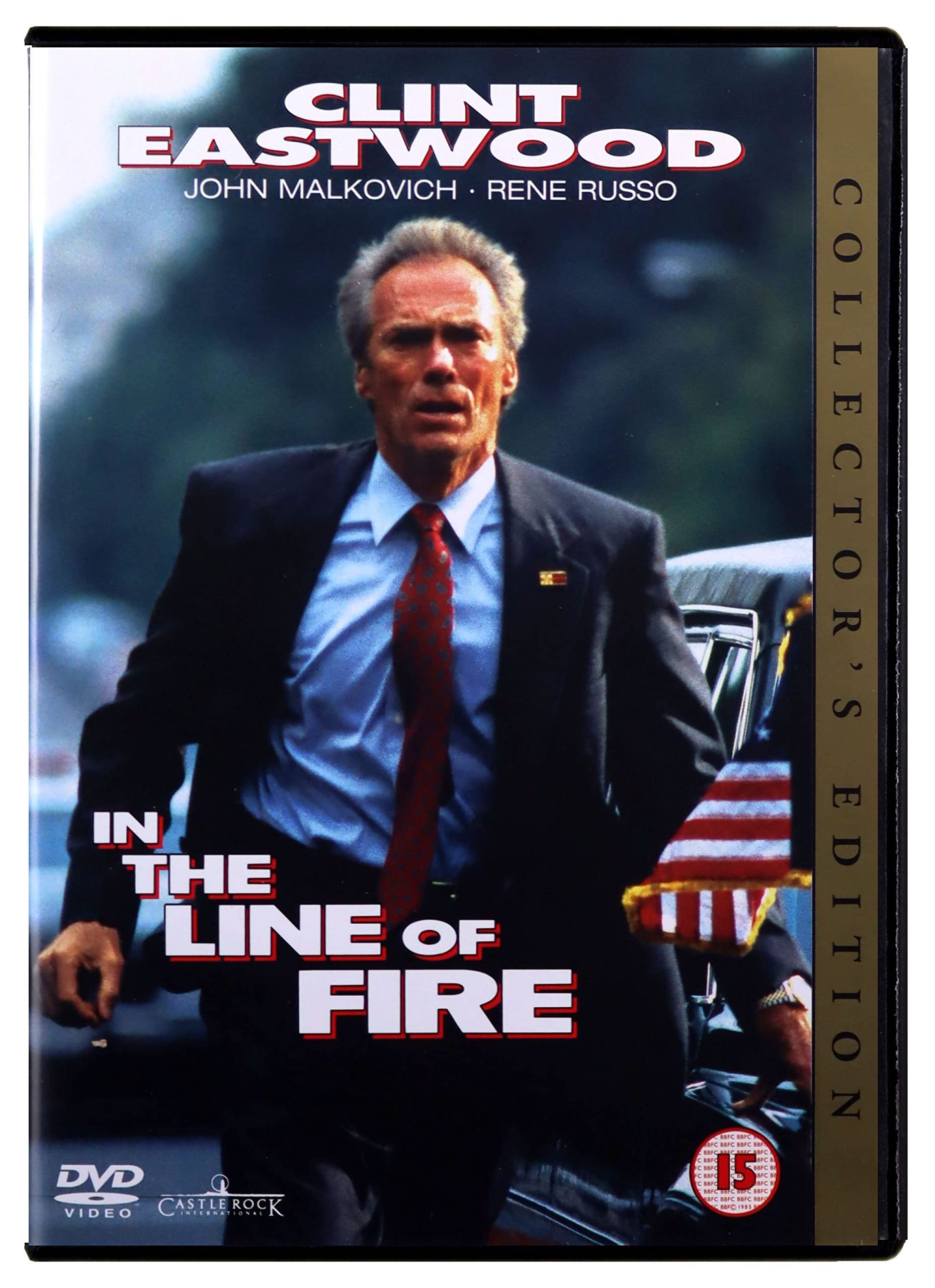 In The Line Of Fire (DVD, 2002) Mint Disc - Clint Eastwood - 15 Cert - Free P&P