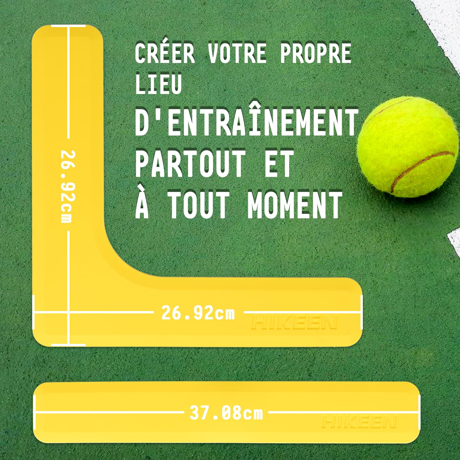 BOOSTEADY Kit de Marqueurs de Terrain de Pickleball, Lot de 1 ou 3 Marqueurs de Lignes de Terrain, Marqueurs pour Terrain de Tennis Pickleball, Marqueurs de Lancer Antidérapants Résistants au Vent