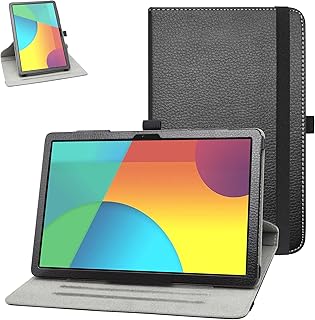 for OX Tab 10 Rotating Case,360 Degree Rotary Stand with Cute Pattern Cover for OX 10 Tab Ox-p010 (Rectangular Camera) /OXTAB Tab 10 OX-P010-2 Square Camera (3 Camera) 10.1" Tablet,Black