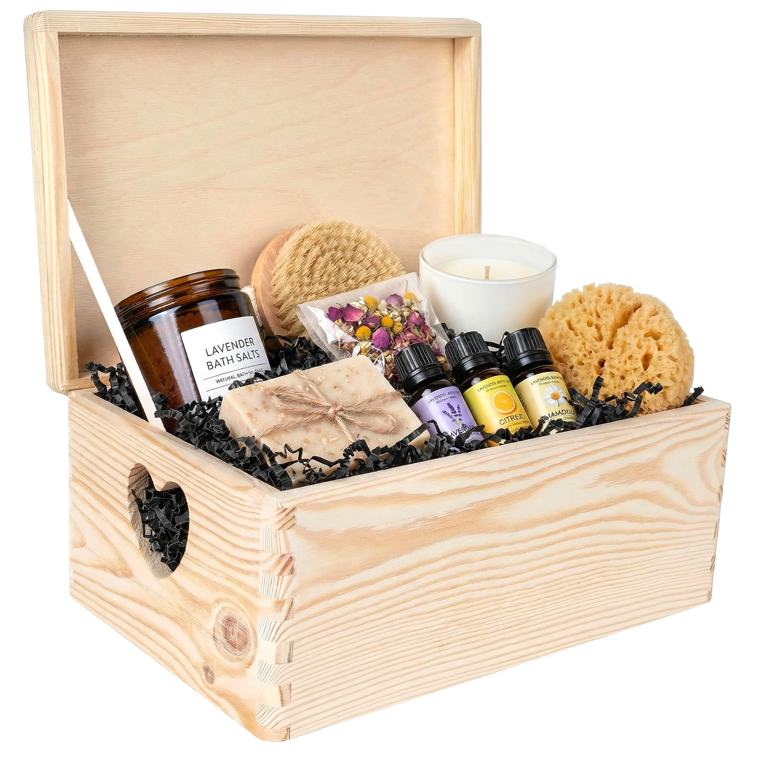 Creative Deco Holzkiste mit Deckel | 30x20x14 cm (+/-1cm) | Erinnerungsbox Baby Groß Holzbox Unlackiert Kasten | Herzförmigen Griffen | Für Dokumente Ostern Spielzeuge Werkzeuge ROH UNGESCHLIFFEN