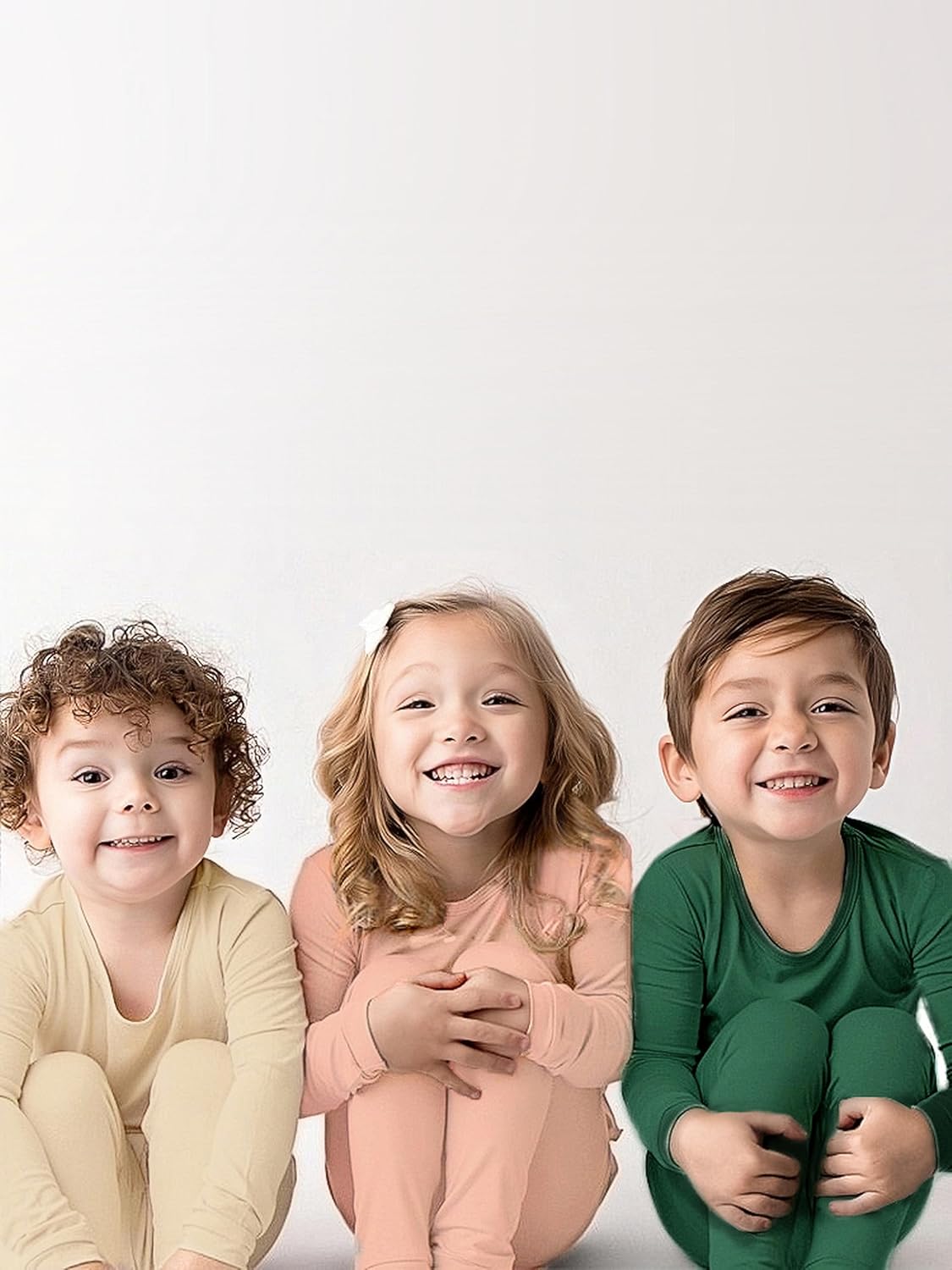 BABY 2T-10Y Toddler Kids Girls Boys Soft Comfy Viscose 2pcs Set Long Sleeve Plain Shirts and Pants Sets - Image 4