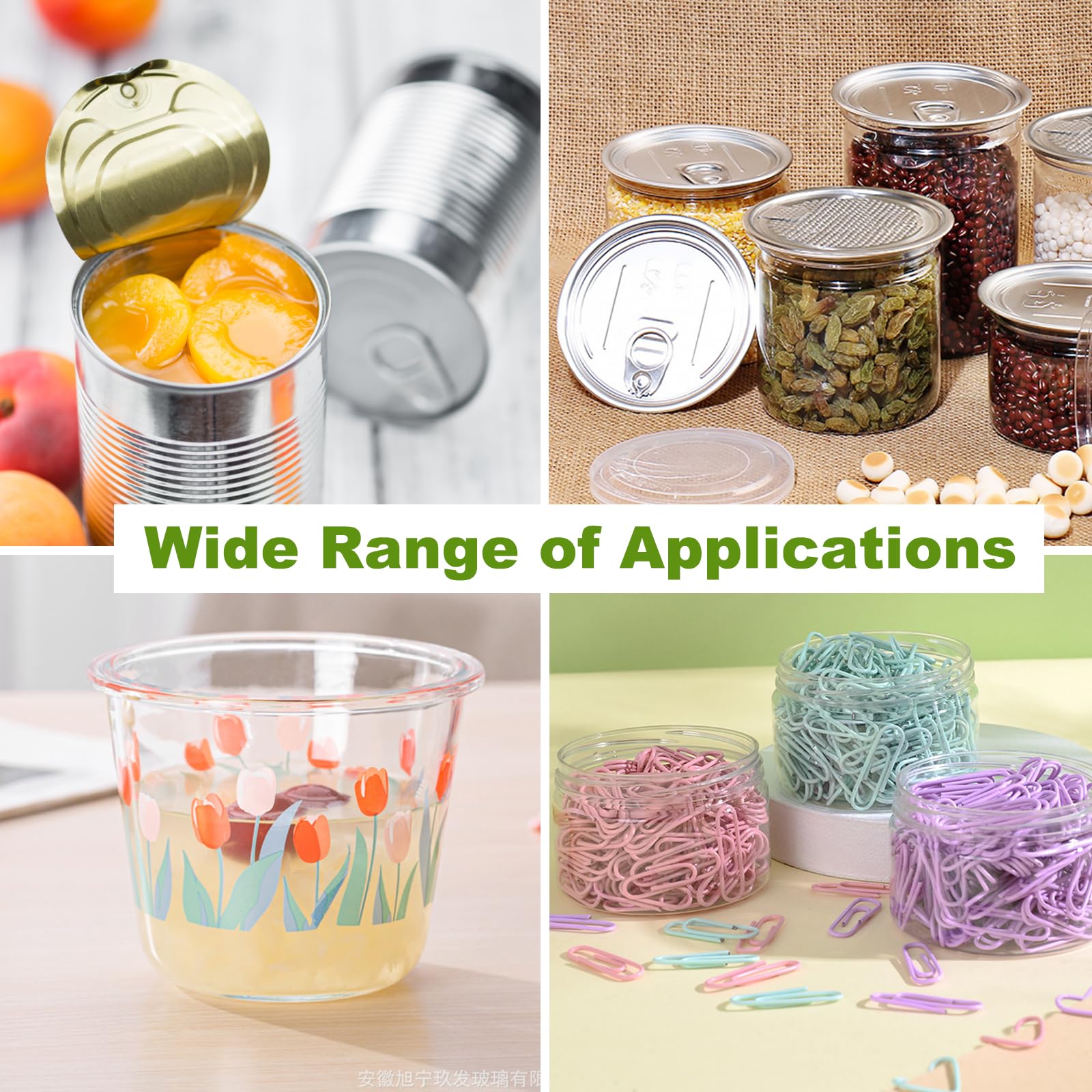 12 Pièces Couvercle Boite de Conserve 200/400-800 g, Couvercle Conserve de 3 Tailles Différentes, Transparent Couvercles de Canettes pour Animaux de Compagnie, pour Conservation Aliments en Conserve
