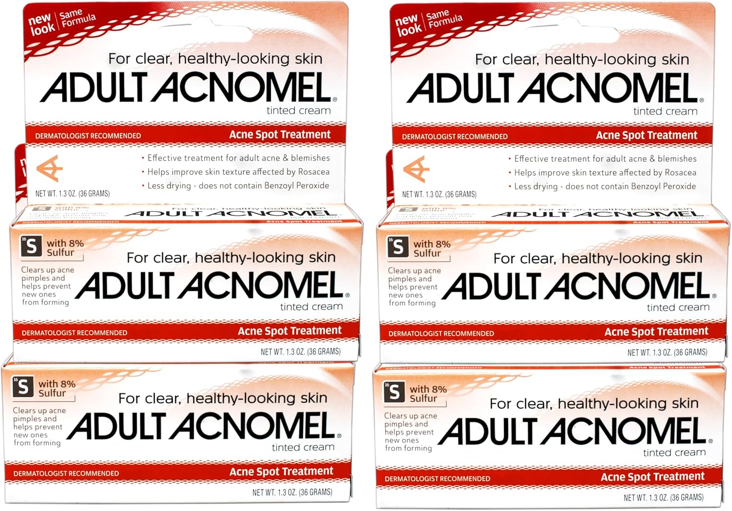 Acnomel Adult Acne Medication Cream - 1.3 Oz (4 Pack)