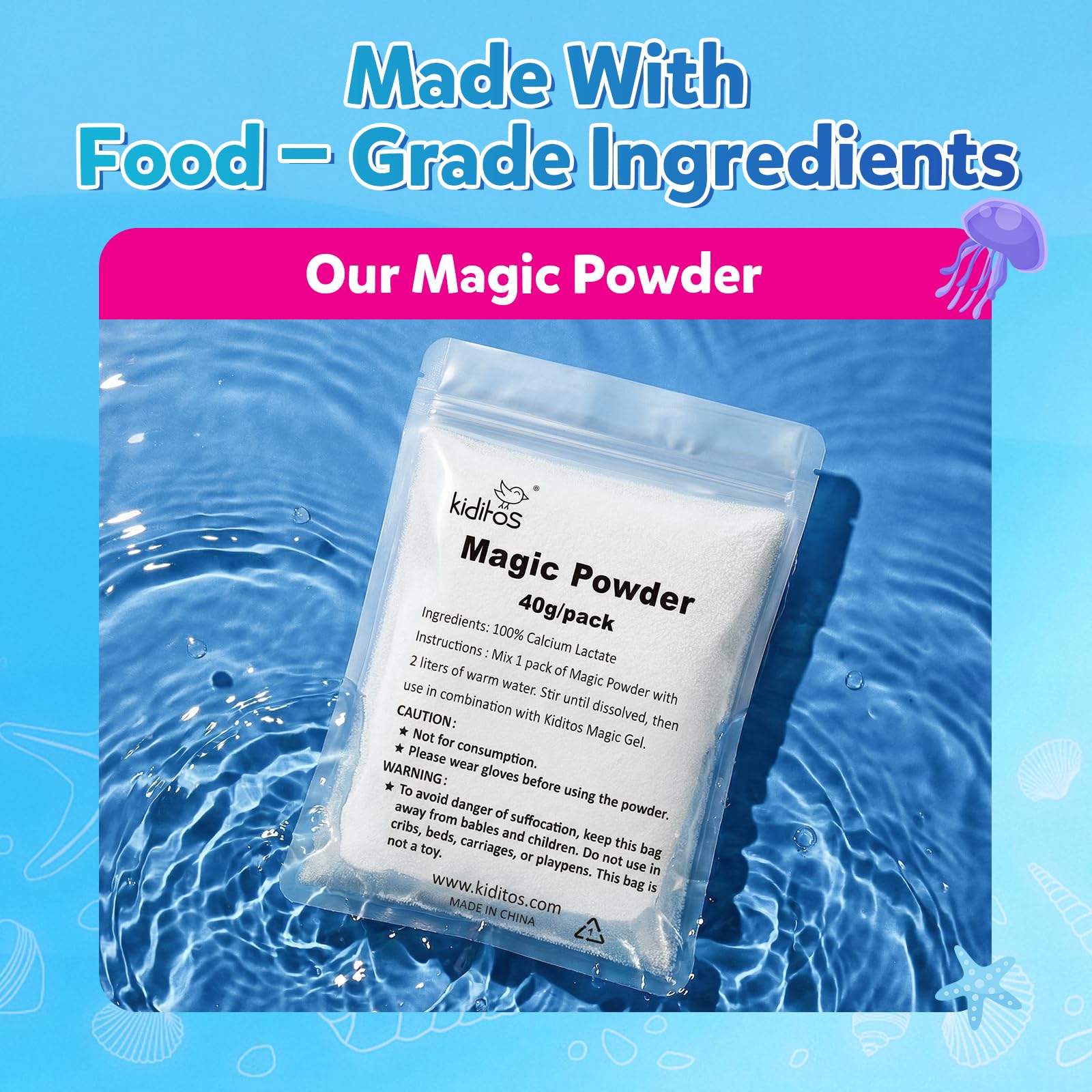 Magic Water Elf Lot de 5 Recharges Poudre Gel d'Eau Aqua Fairy