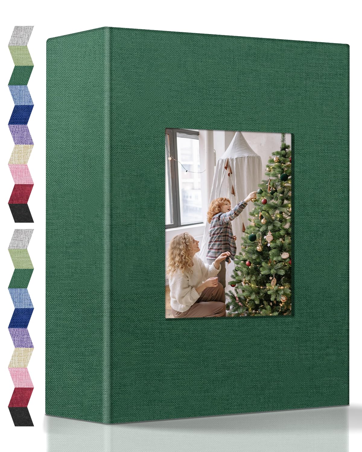 popotop Photo Album 4x6-200 Photos Photo Books with 200 Horizontal Pockets,Linen Cover Albums for Family Wedding Anniversary Baby Vacation Pictures