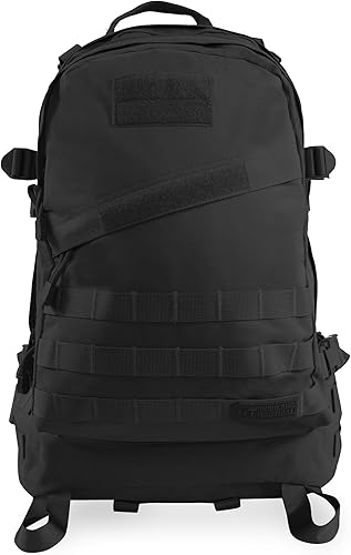 Highland Tactical Stealth - Mochila táctica resistente para hombre, Negro -, Sigilo