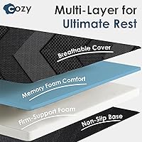 Vista 2 de INGEROOM Colchón plegable tamaño matrimonial, colchón triple de espuma viscoelástica de 4 pulgadas para campamento, con asa portátil, sofá cama