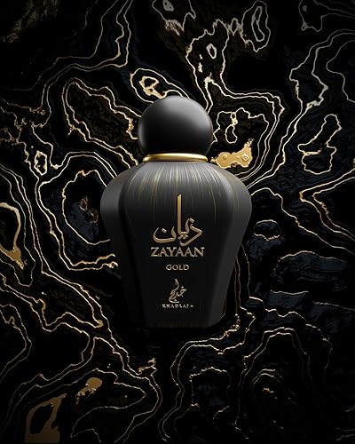 Miniatura 6 de Khadlaj Zayaan Gold  Ámbar picante, afrutado, aromático  Eau de Parfum Spray Fragancia duradera para hombres, 3.4 oz  100 ml