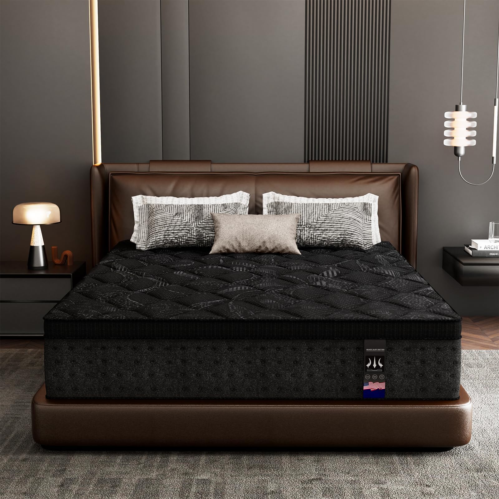 KOW Twin XL Mattress 14 Inch Hybrid