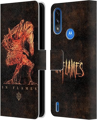 Miniatura 8 de Head Case Designs Officially Licensed in Flames Jesterhead Bones Metal Grunge Leather Book Wallet Case Cover Compatible with Moto E7 PowerMoto E7i