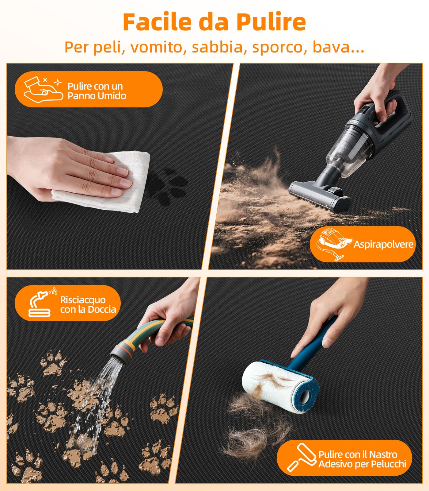 Telo Bagagliaio Auto per Cani Impermeabile Protezione Bagagliaio Auto con Protezione Laterale e Paraurti Universale Copri Bagagliaio per Cani Resistente ai Graffi per SUV 185 * 115 * 48cm