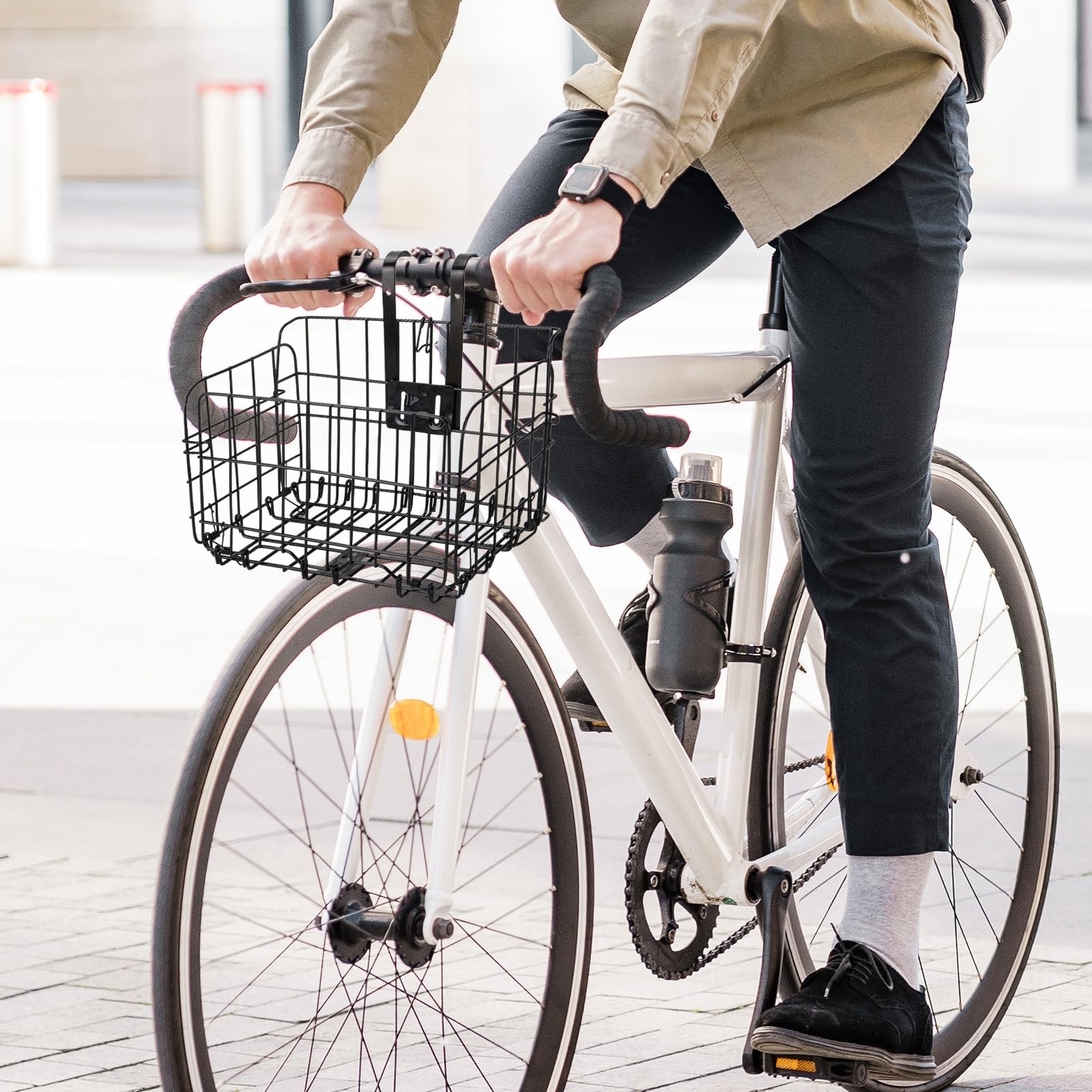 Cestino anteriore pieghevole per bicicletta, cestino da carico per  bicicletta, borsa anteriore rimovibile, cestino per bicicletta da  appendere, ...