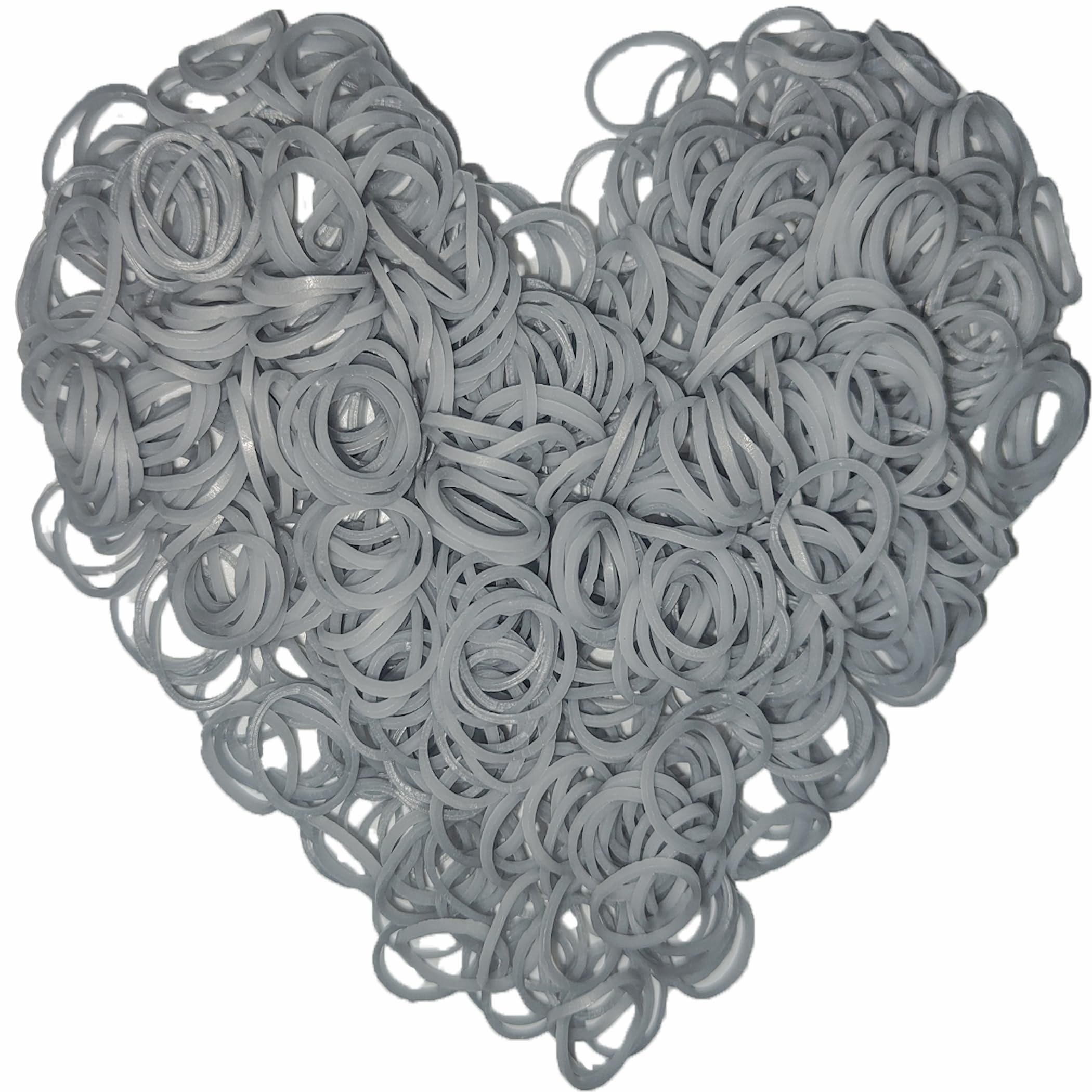 Yowamho 900 Silver Rubber Band with 1 Small Crochet, Elastic, Not Easy to Break.