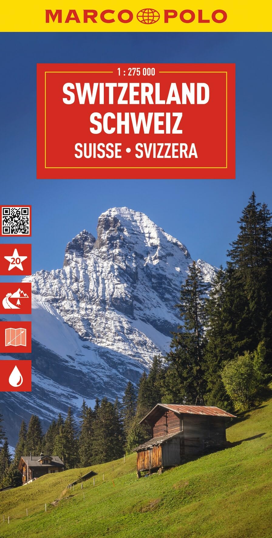 Switzerland Marco Polo Map: 1:275000 (Marco Polo Maps): Wegenkaart Schaal 1 : 275.000