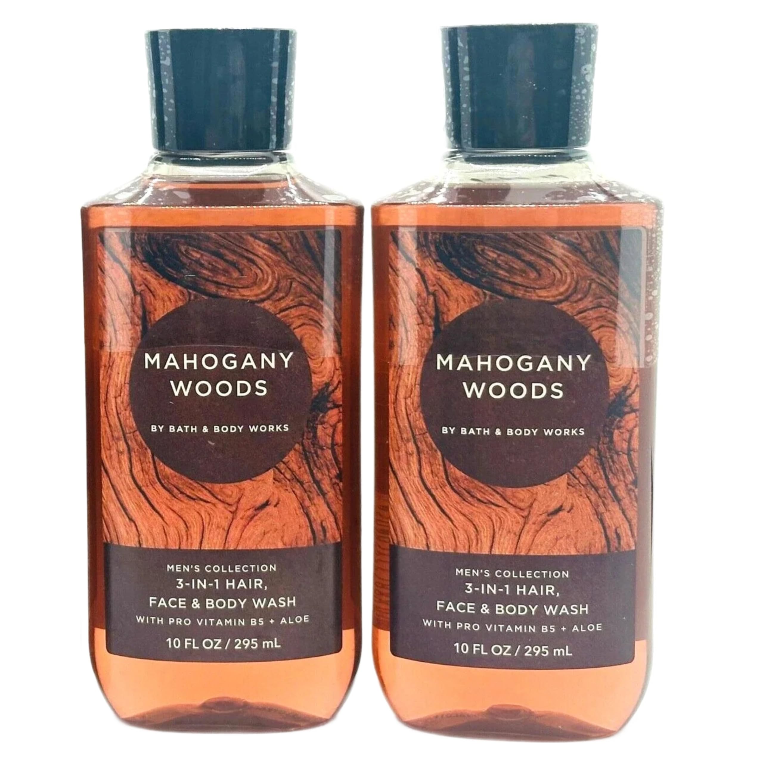 Bath Body Works 2 in 1 Hair Body Wash For Men Mahogany Woods Pack of 2